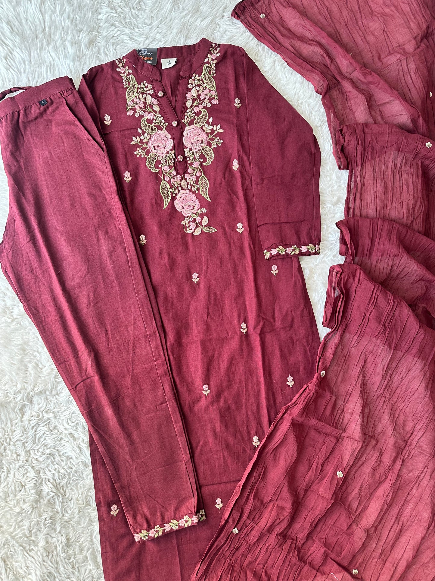 Steal Deal 🚨 Premium Cotton Kurti Pant Dupatta Set