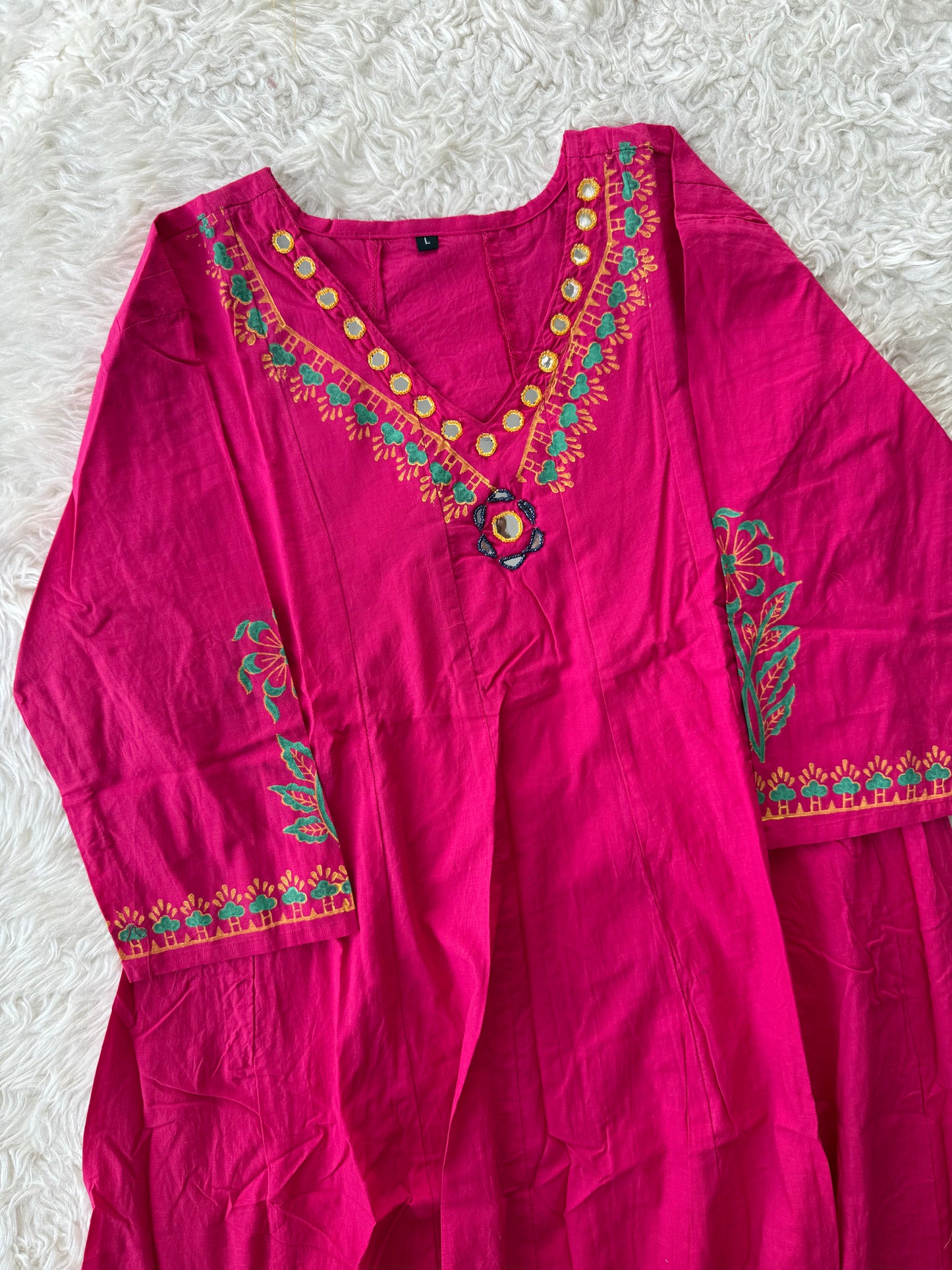 Cotton FLARE Kurti Pant Set