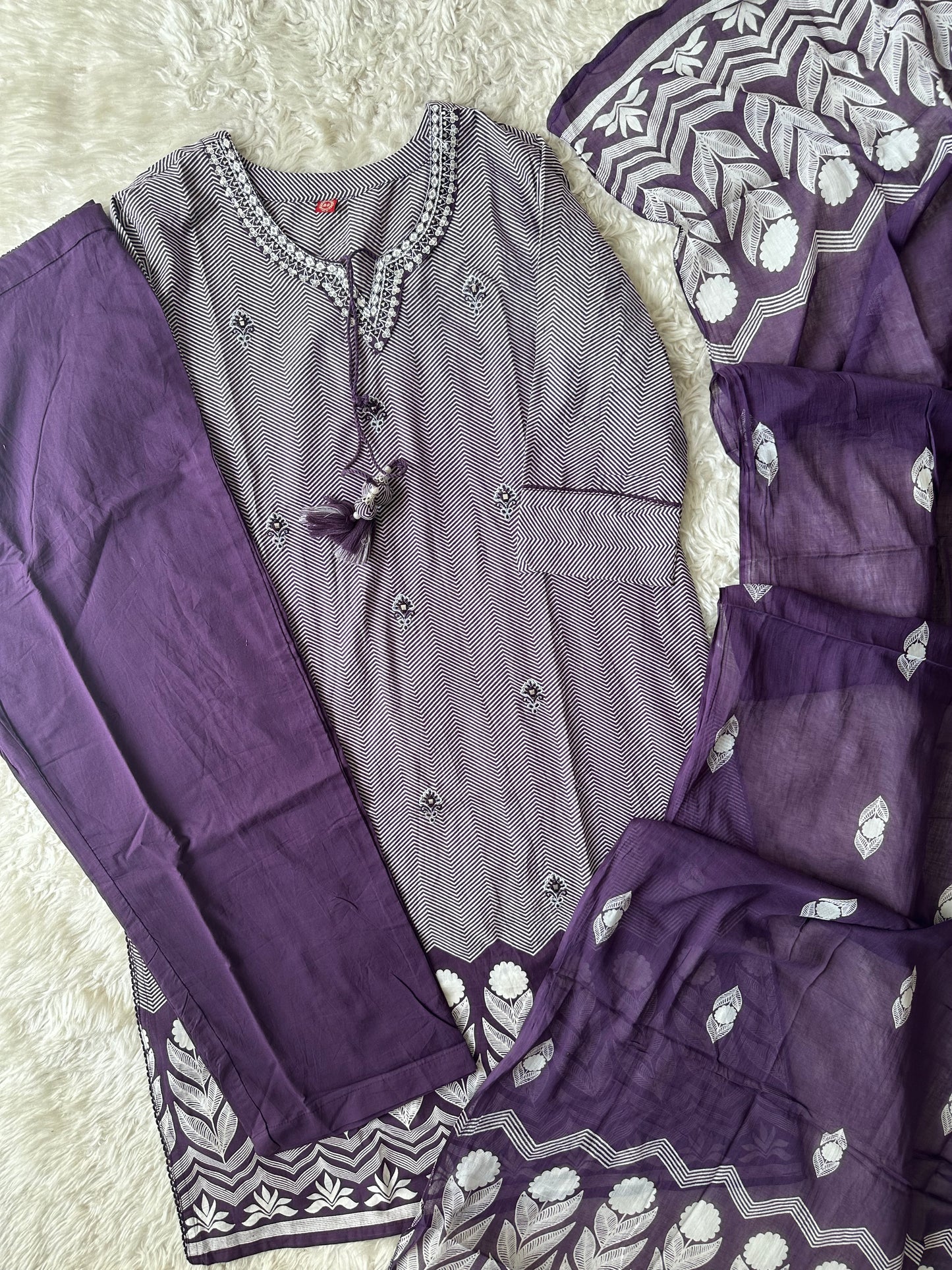 Budget Friendly Kurti Pant Dupatta Set