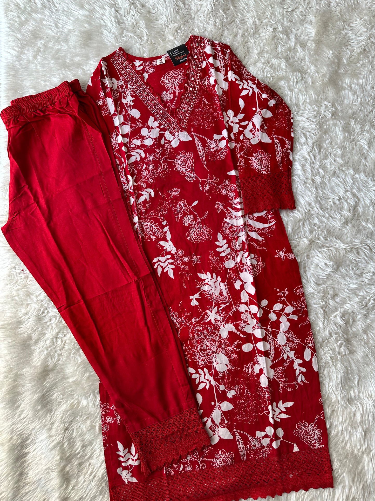 Rayon Kurti Pant Set