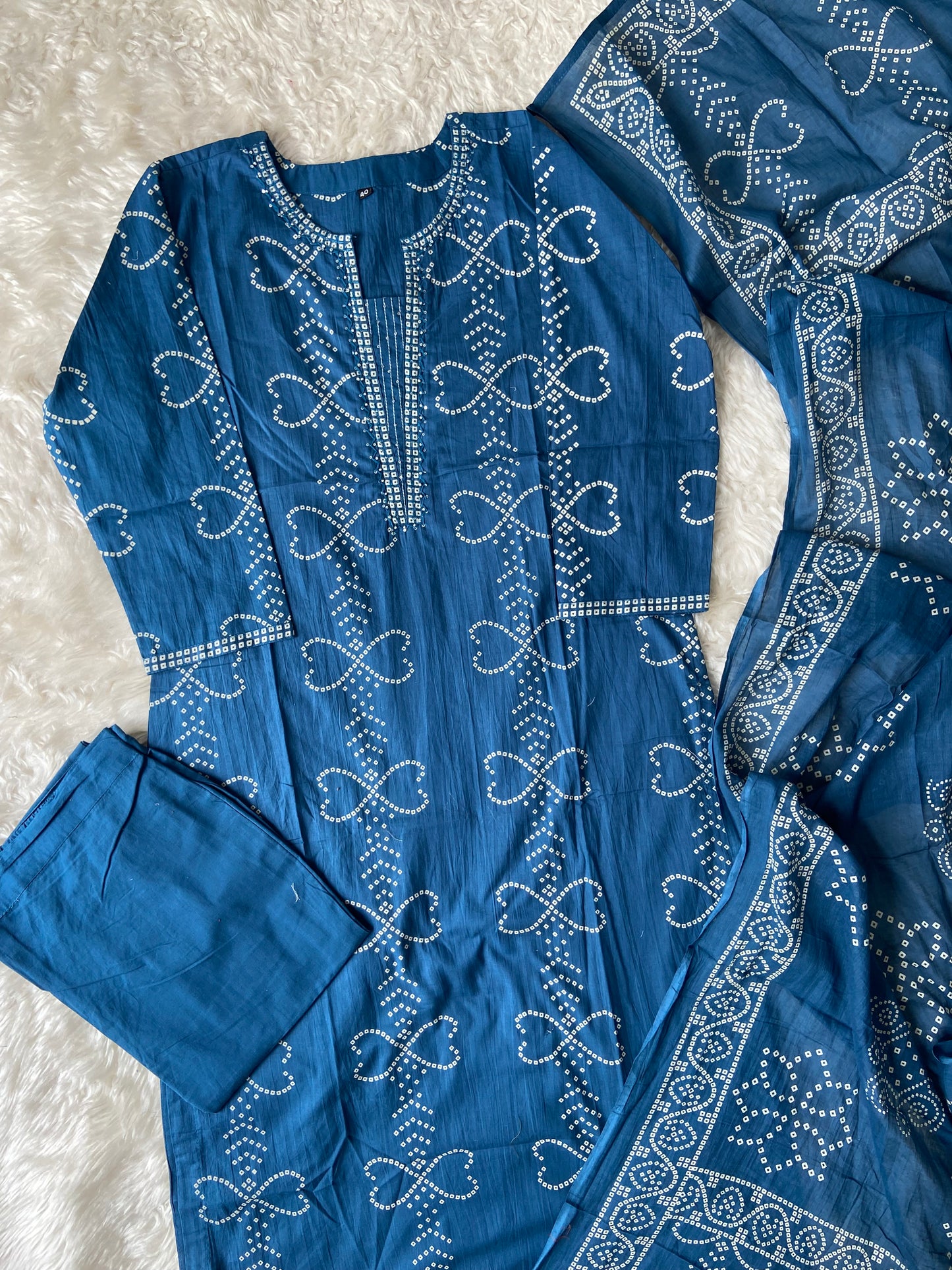 Premium Cotton Kurti Pant Dupatta Set