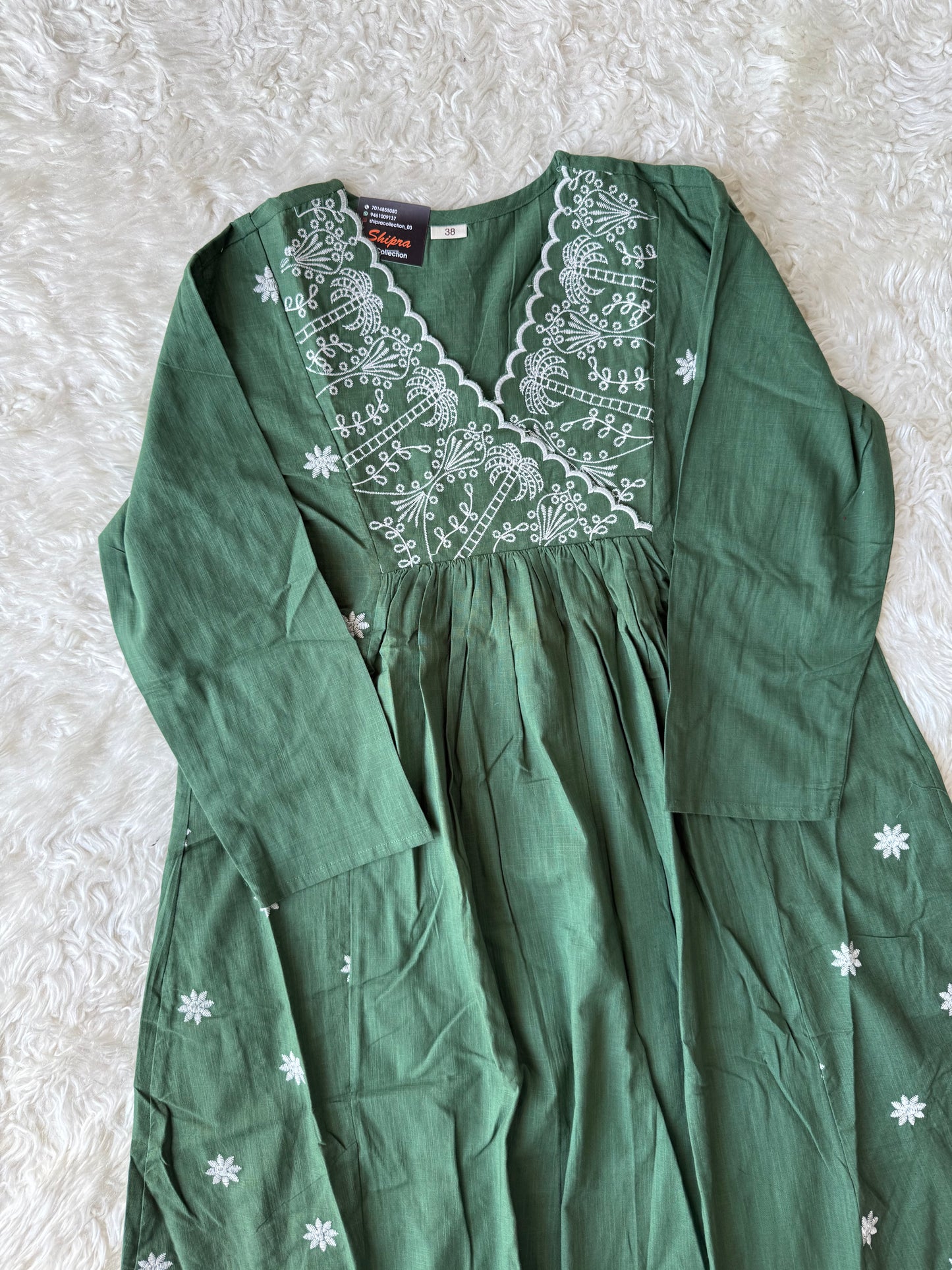 Khadi Cotton Kurti Plazo Set