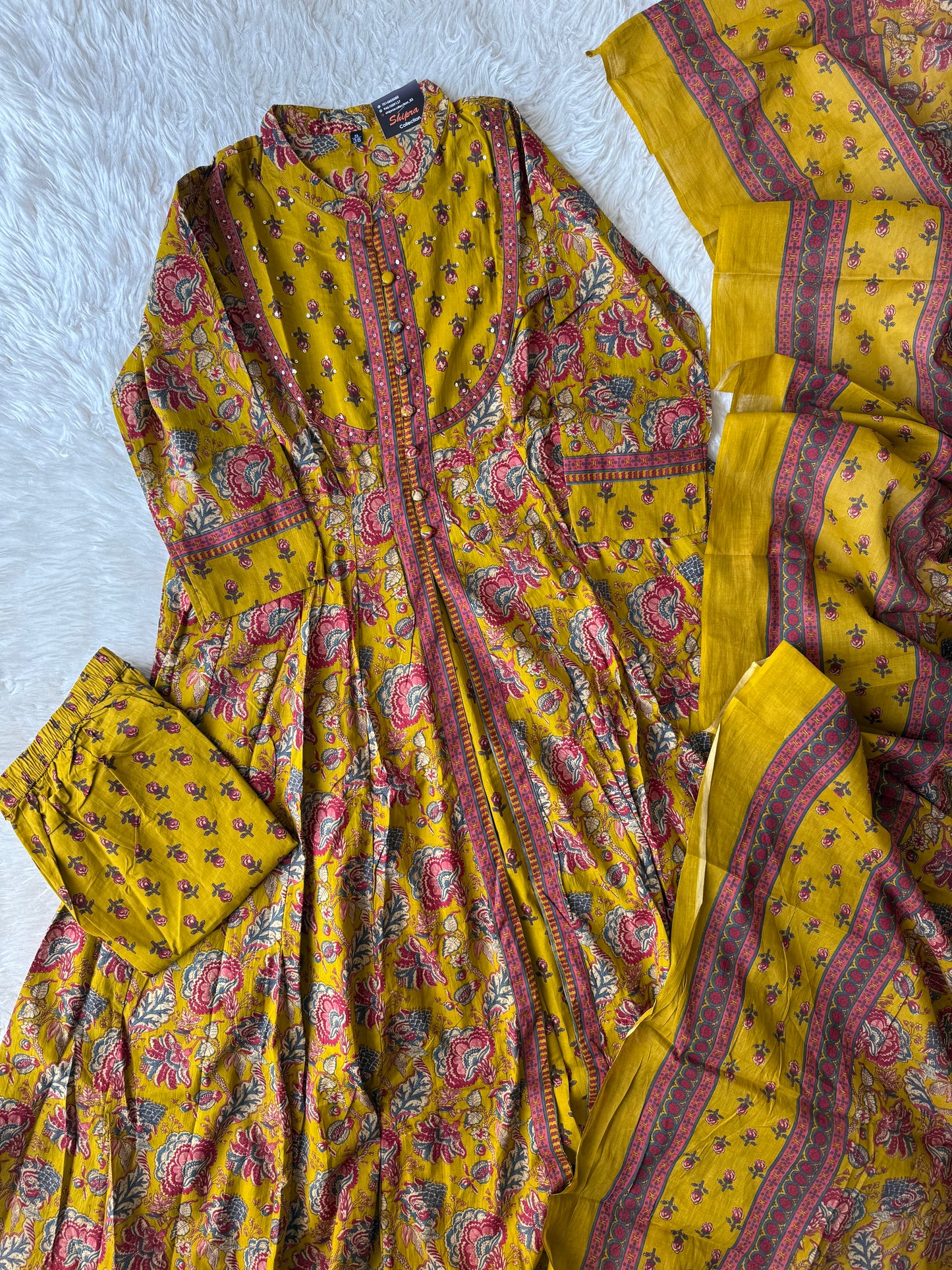 Premium Cotton Kurti Pant Dupatta Set