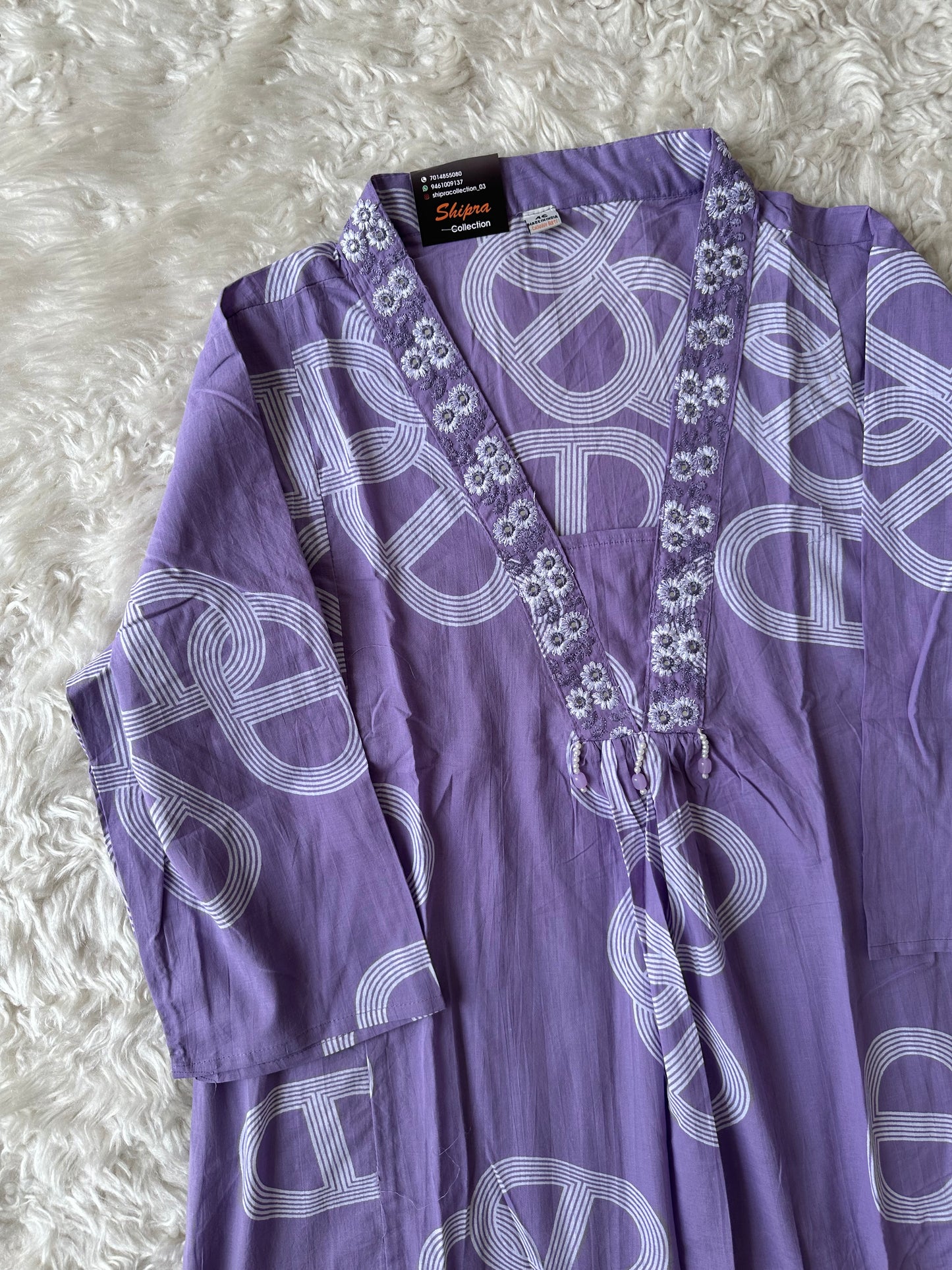 Mul Cotton FLARE Kurti Plazo Dupatta Set