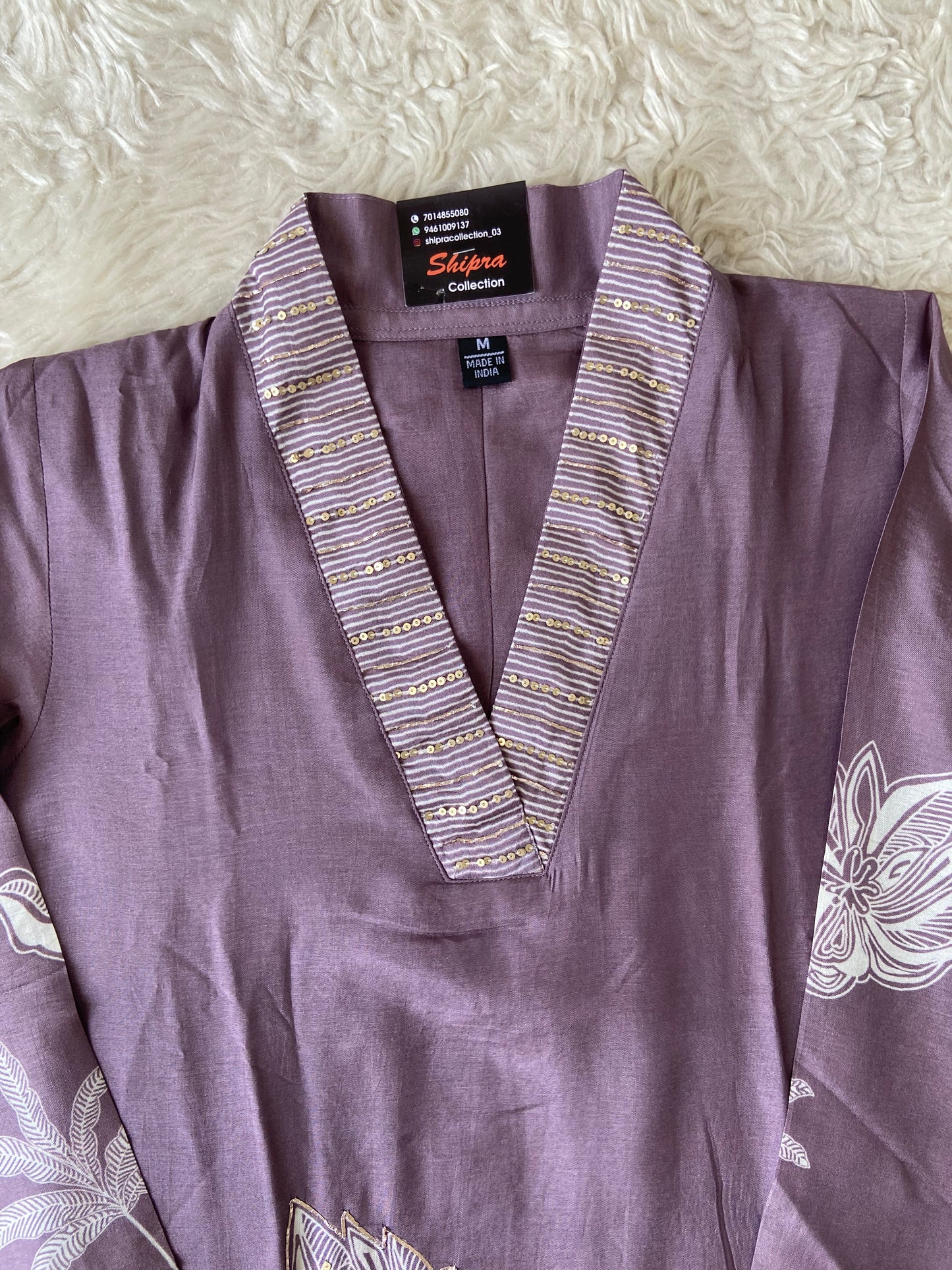 Russian Silk Kurti Pant Dupatta Set