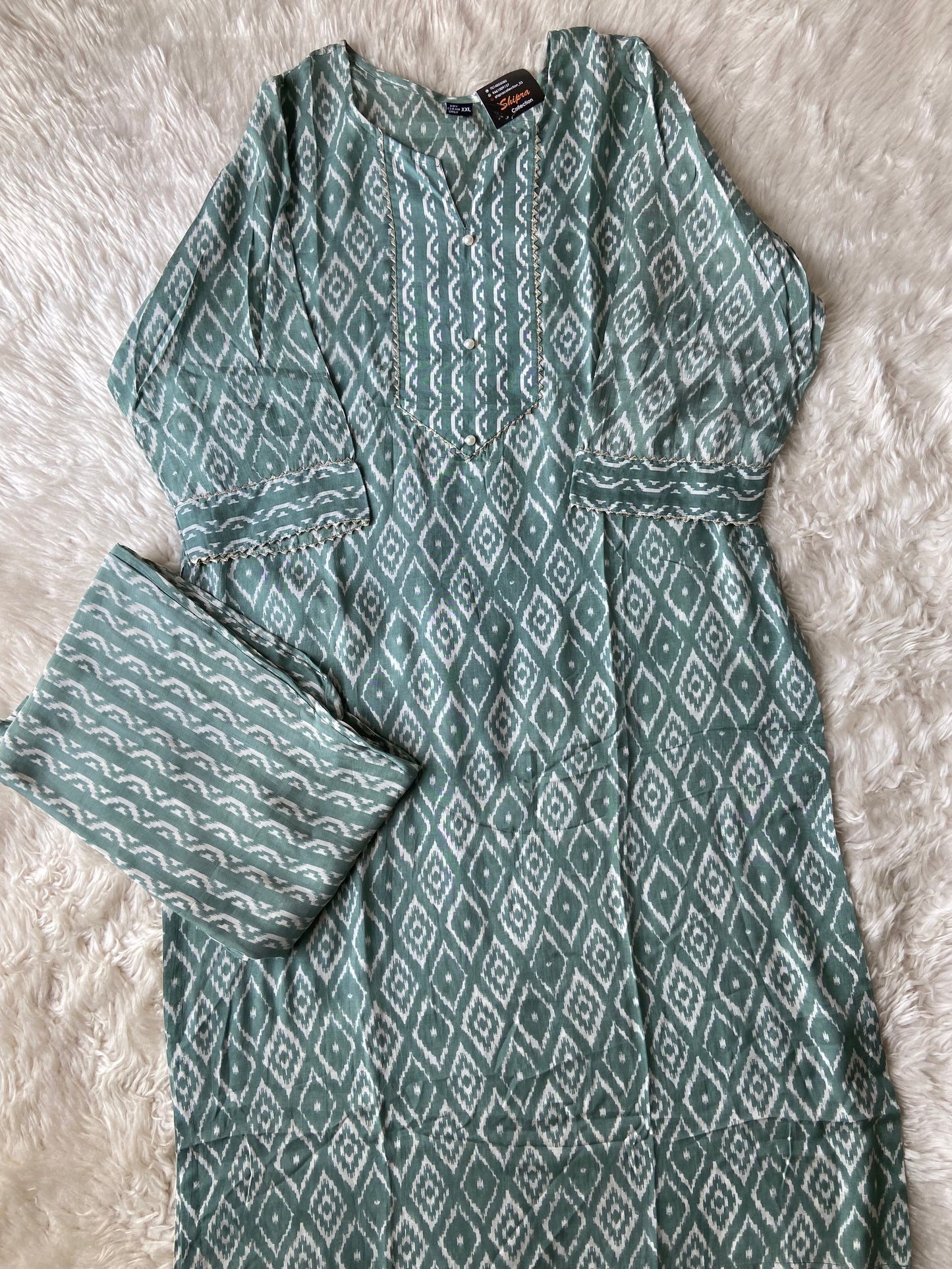 Premium Muslin Silk Kurti Pant Set