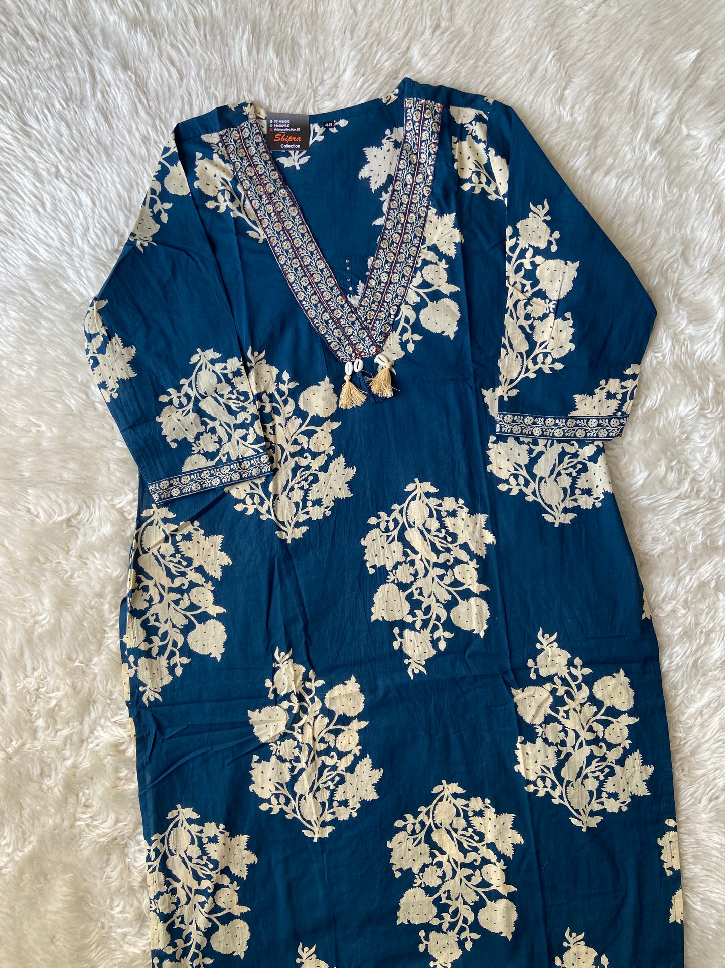 Pure Cotton Kurti Pant Dupatta Set