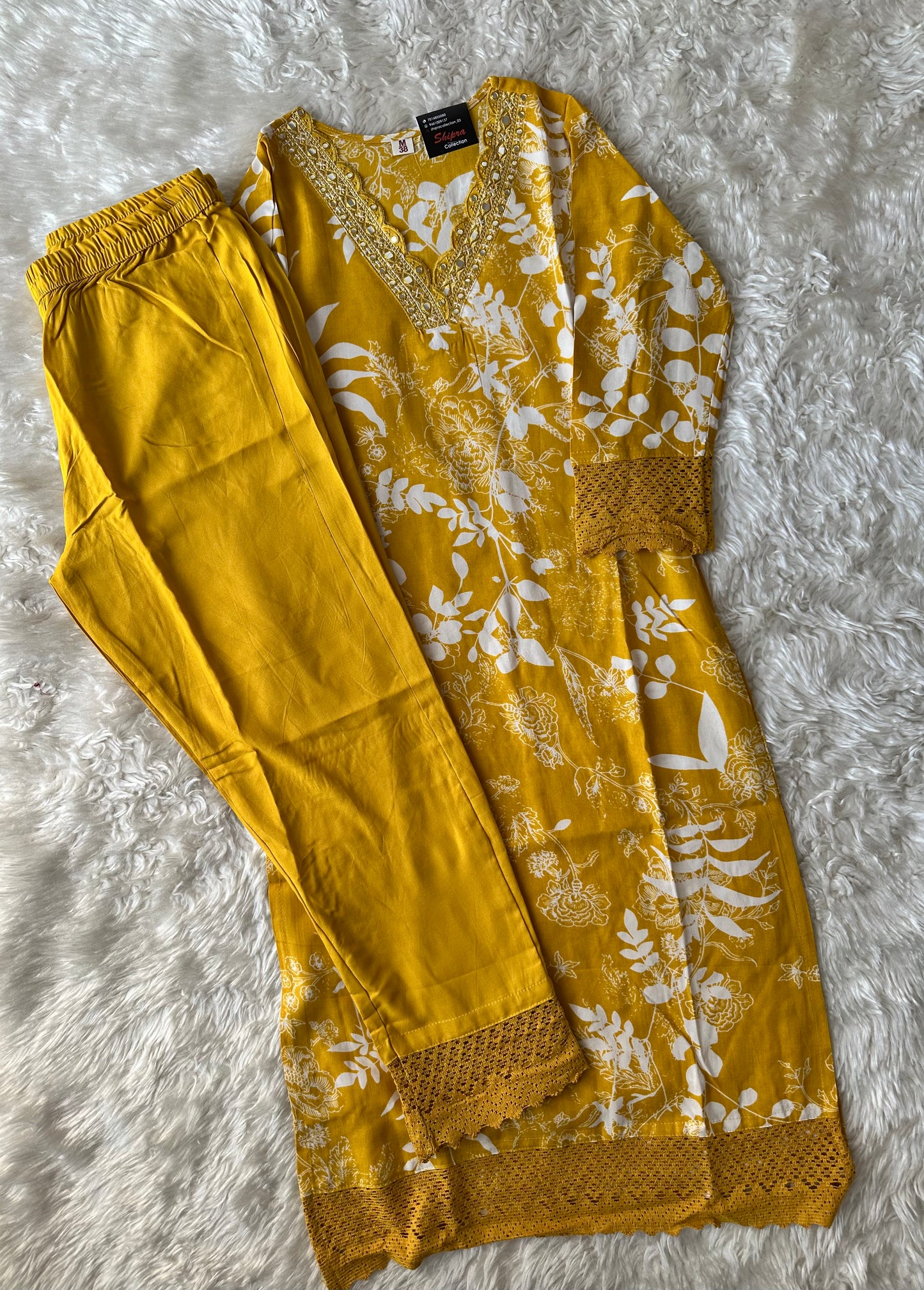 Rayon Kurti Pant Set