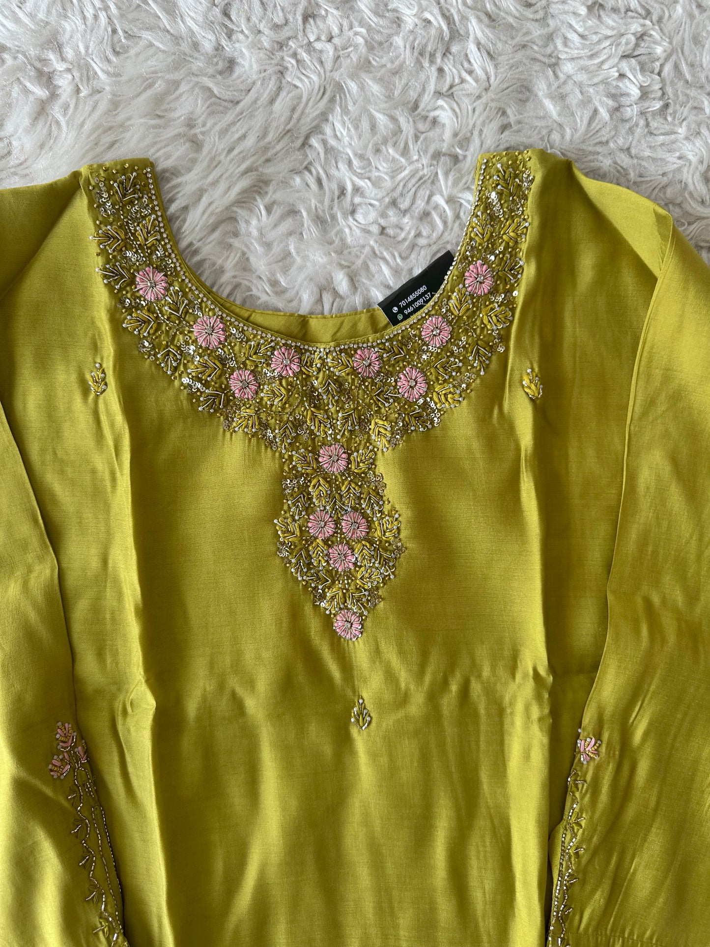 Plus size Roman Silk Kurti Pant Dupatta Set