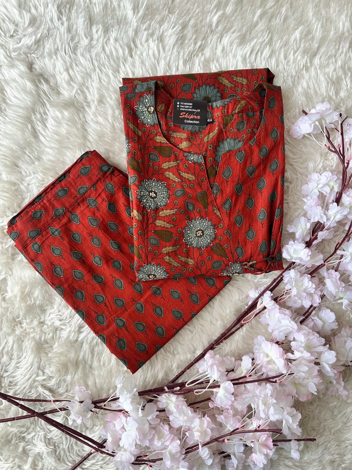 Stock Clearance 🚨 Premium Cotton Kurti Pant Set