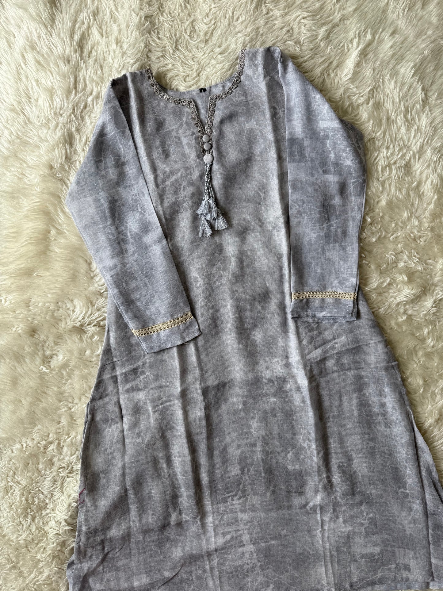 Linen Kurti Pant Dupatta Set