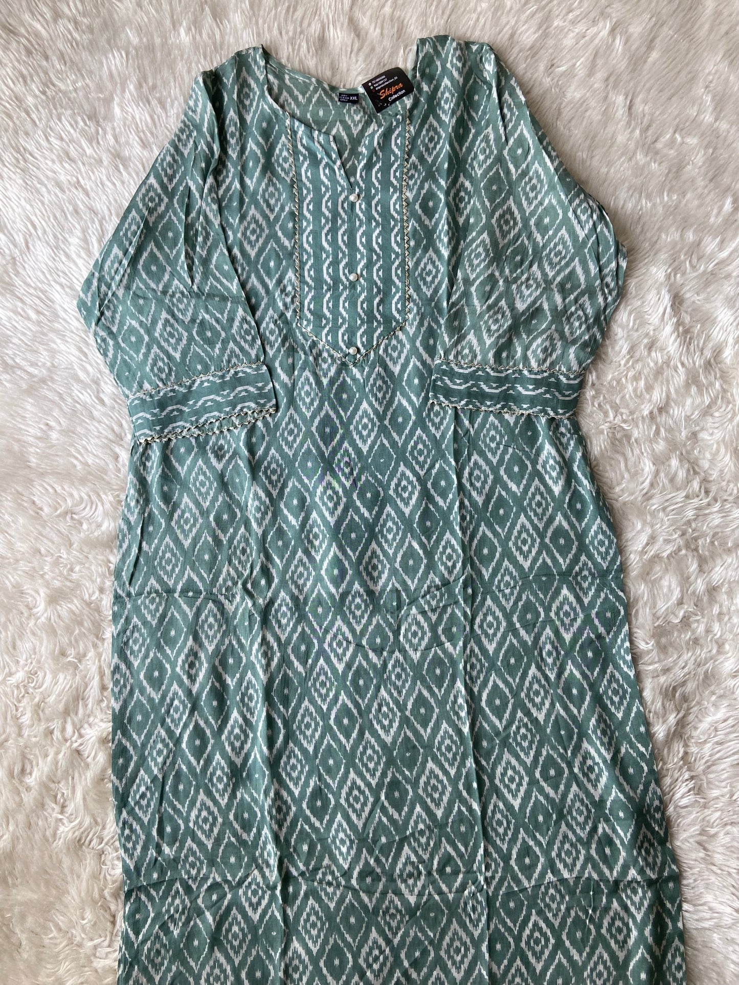 Premium Muslin Silk Kurti Pant Set