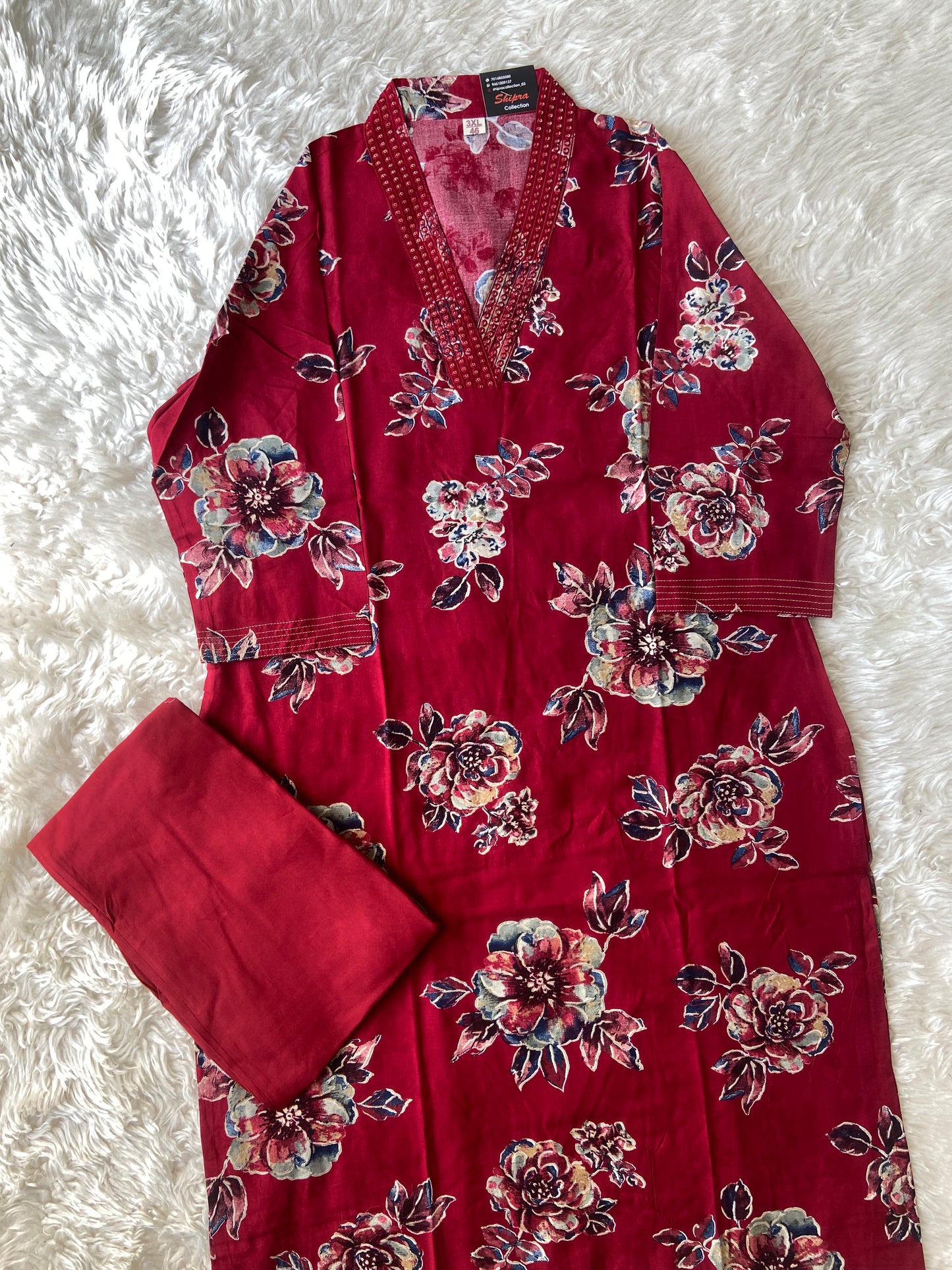 Rayon Kurti Pant Set