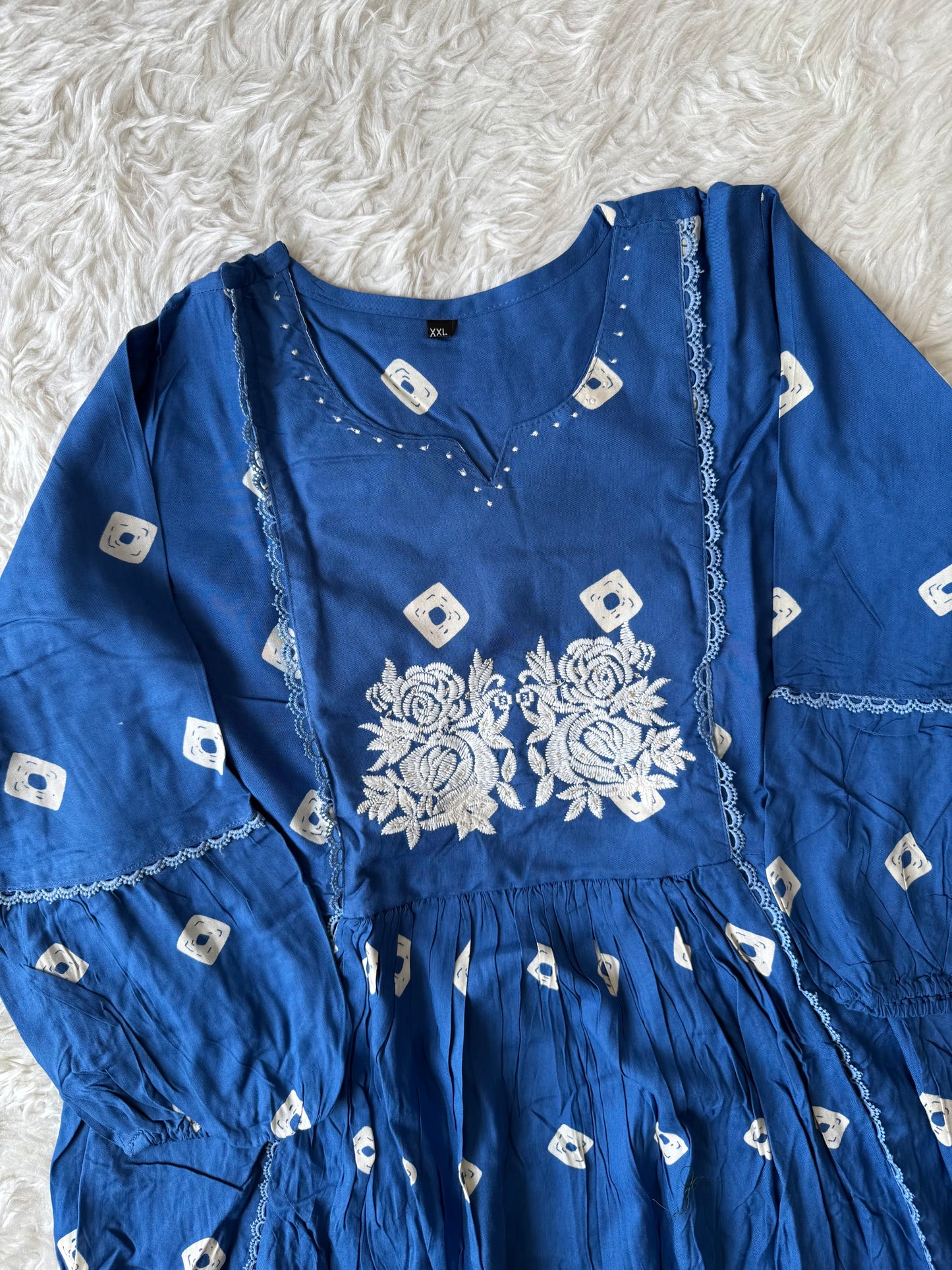 Rayon Kurti Pant Set