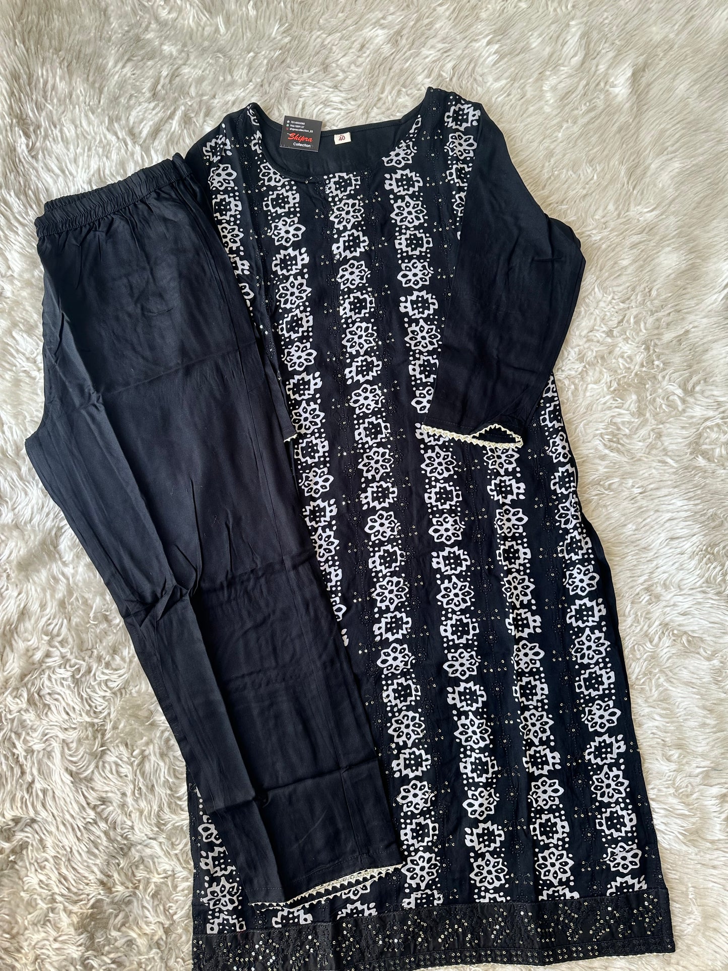 Rayon Kurti Pant Set