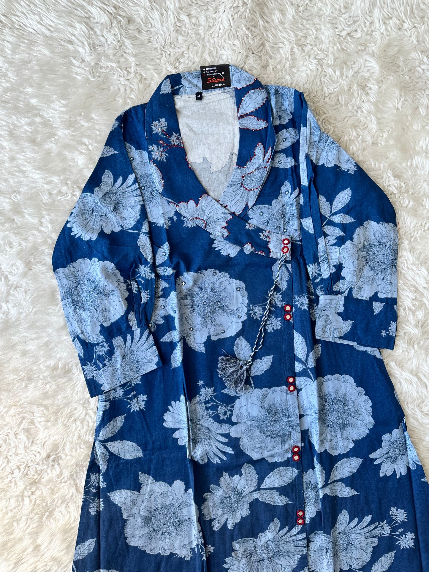 Khadi Cotton Kurti Plazo Set
