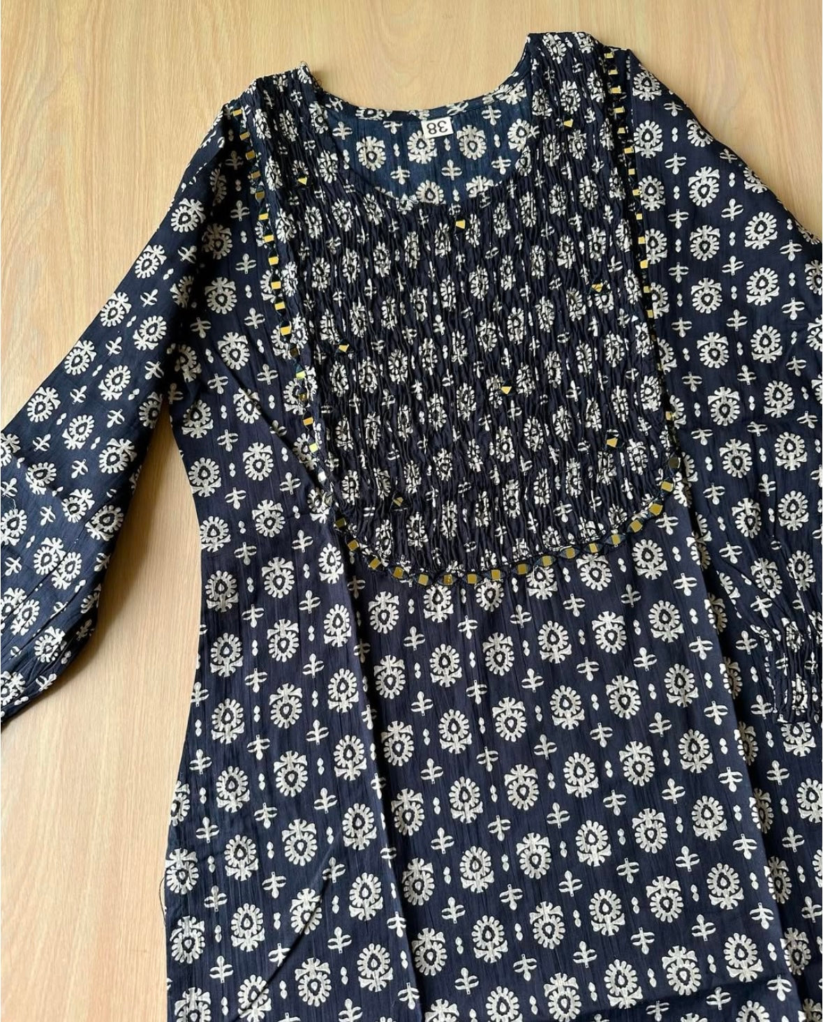 Premium Cotton kurti with smocking details