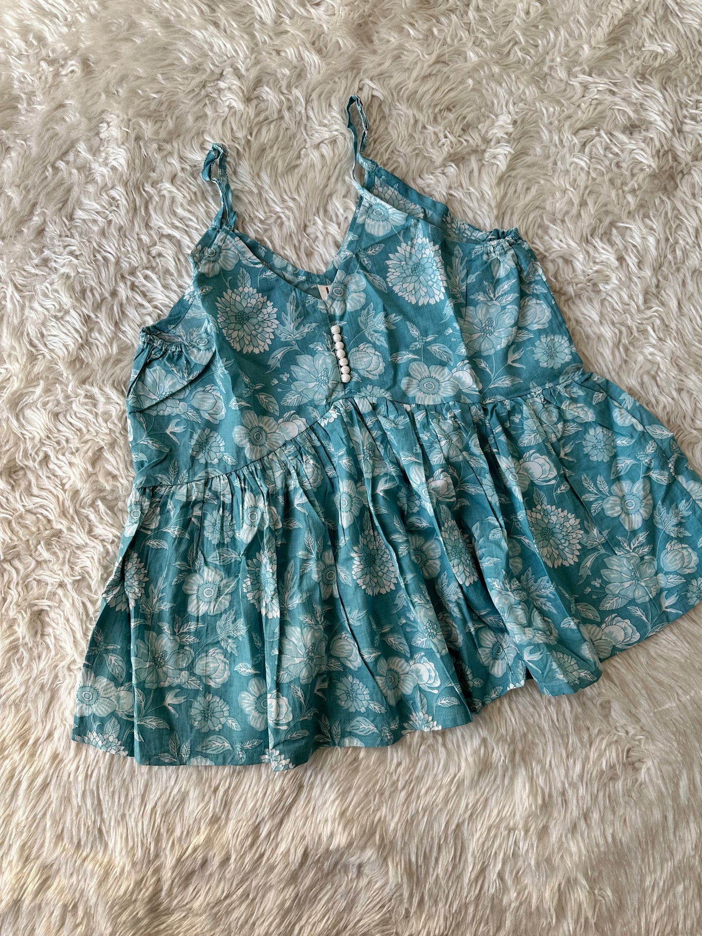 Pure Cotton Strap Sleeves Shorts Co-ord Set