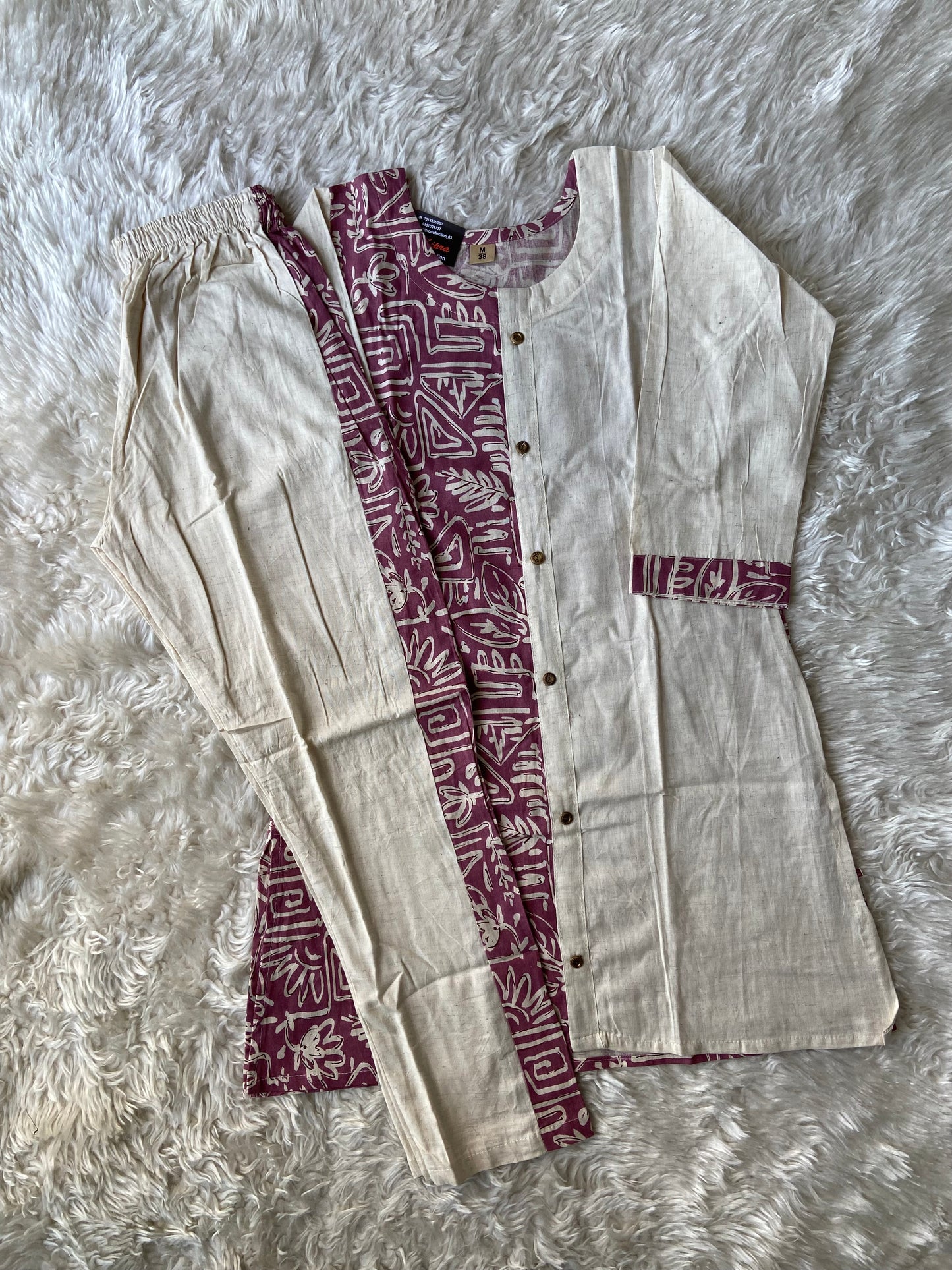 Soft Khadi Cotton Co-ord Set