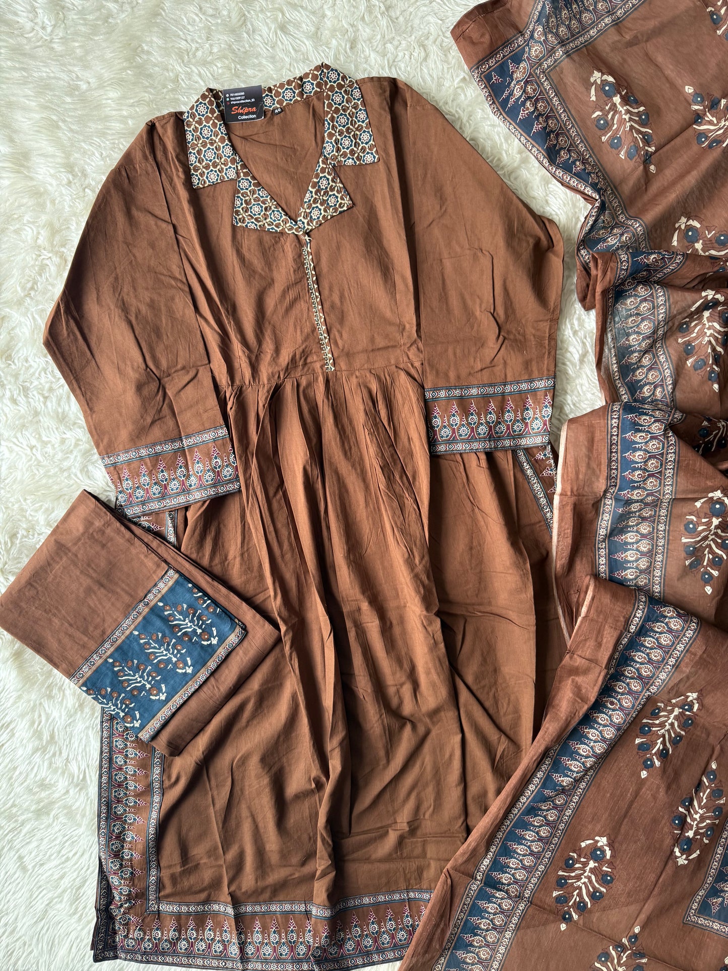 Premium Cotton Kurti Plazo Dupatta Set