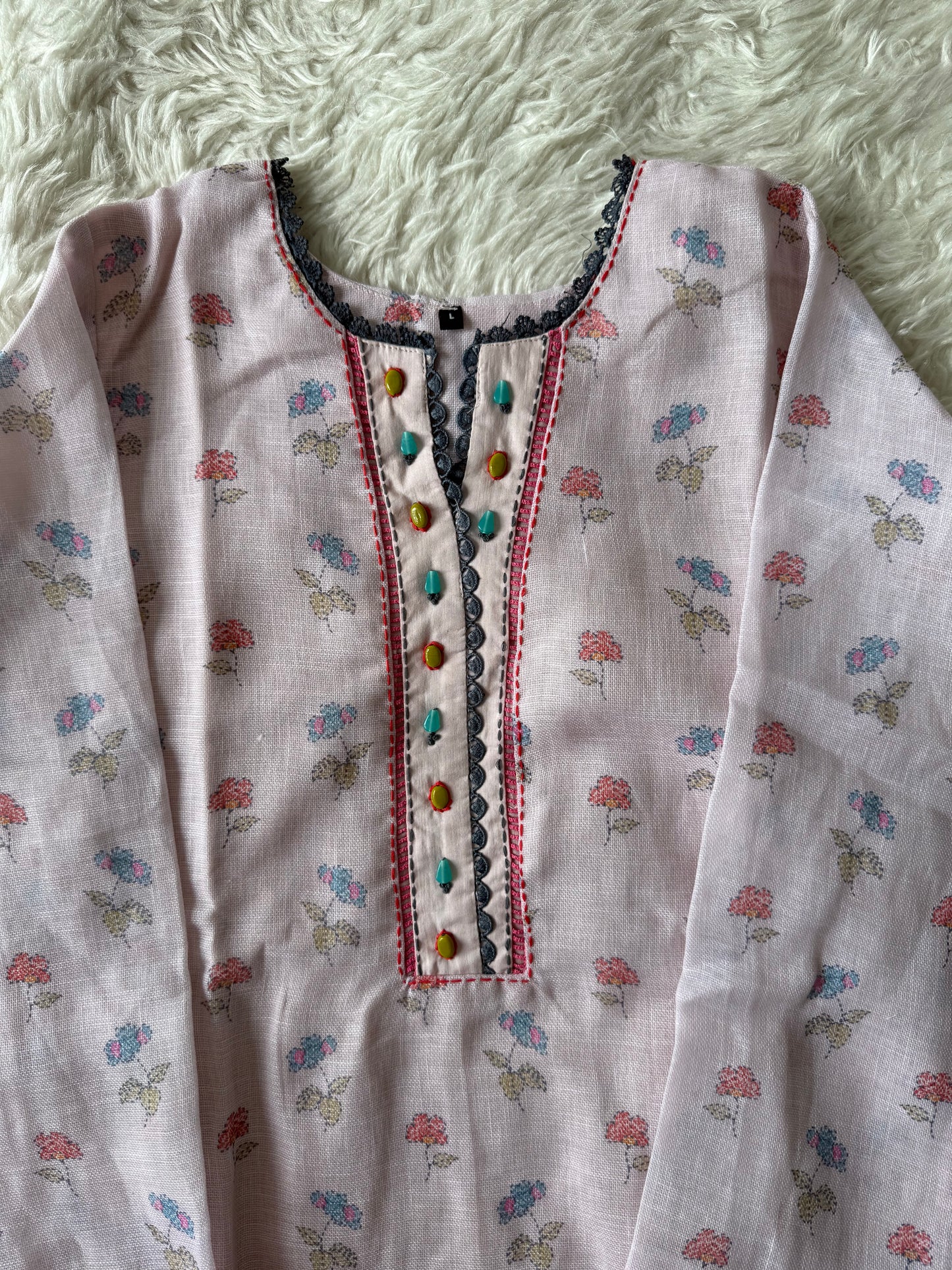 Linen Kurti Pant Dupatta Set