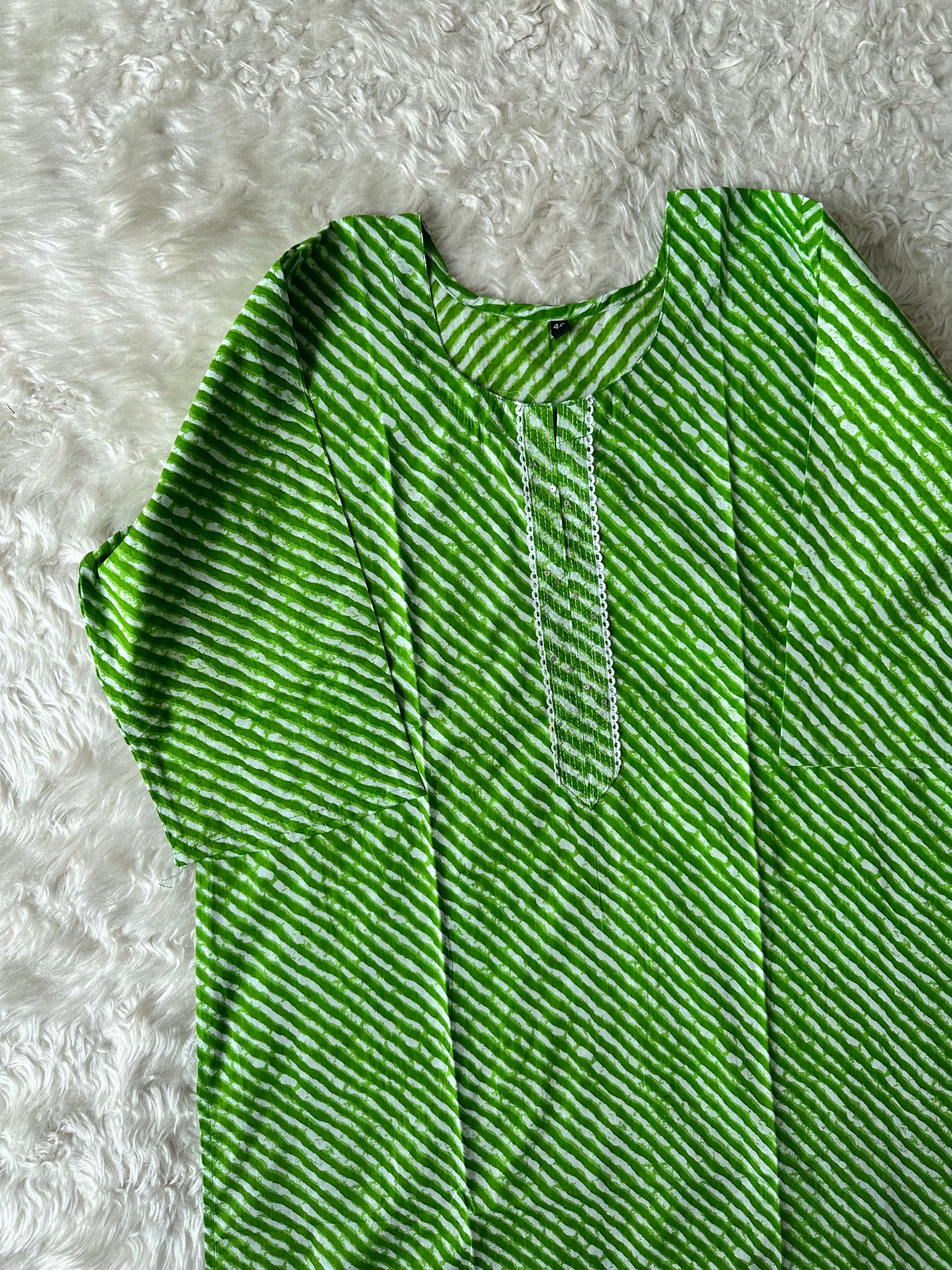 Cotton Lehariya Kurti