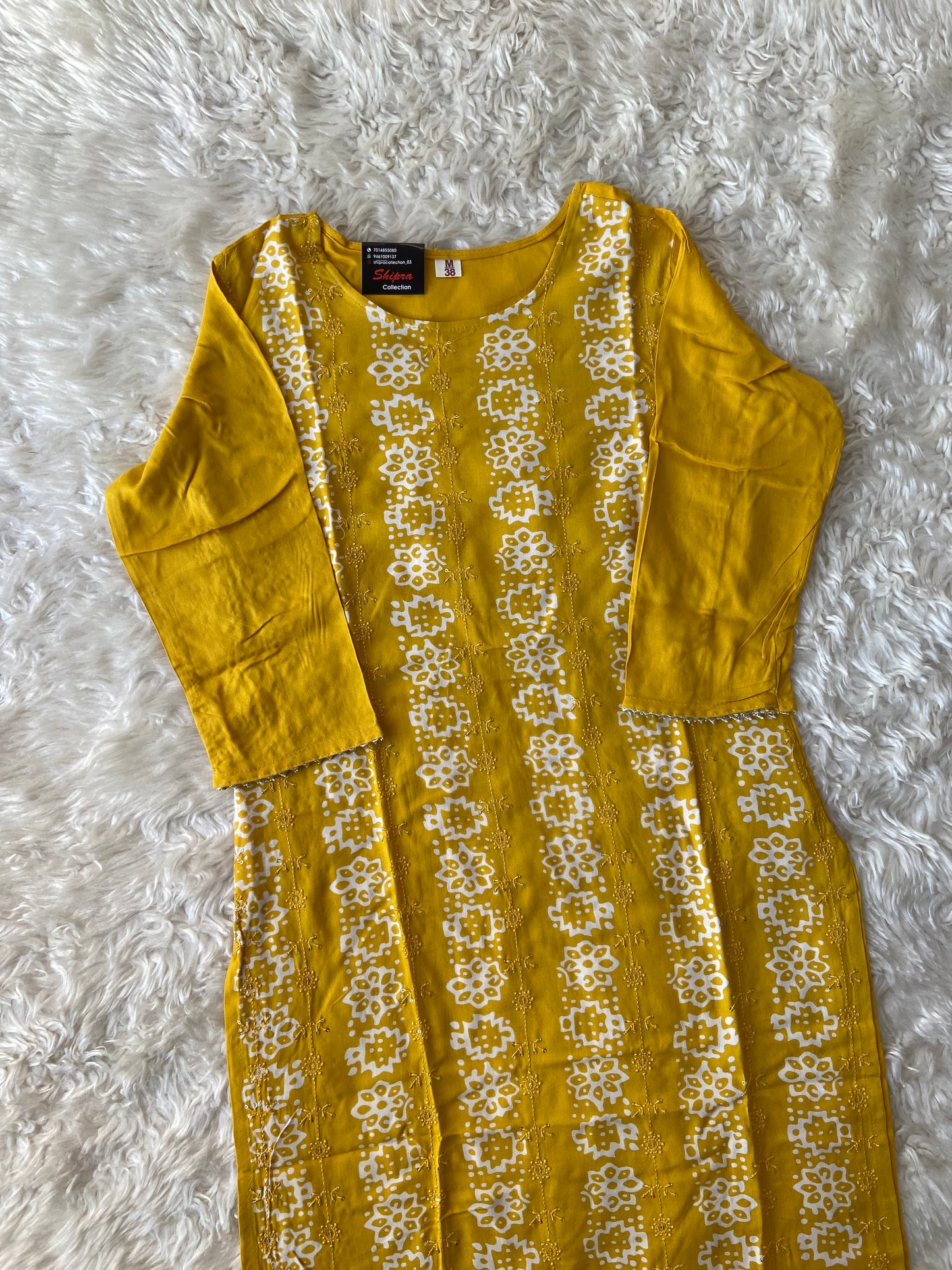Rayon Kurti Pant Set