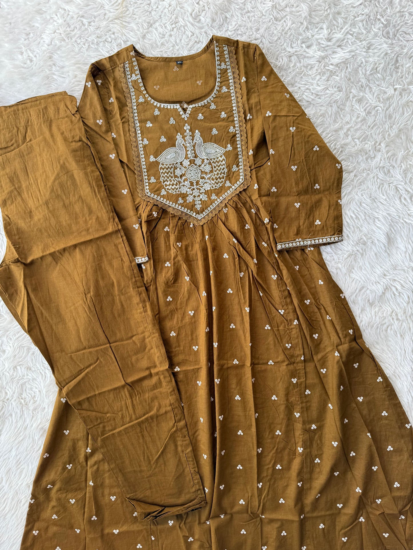 Cotton FLARE Kurti Pant Set