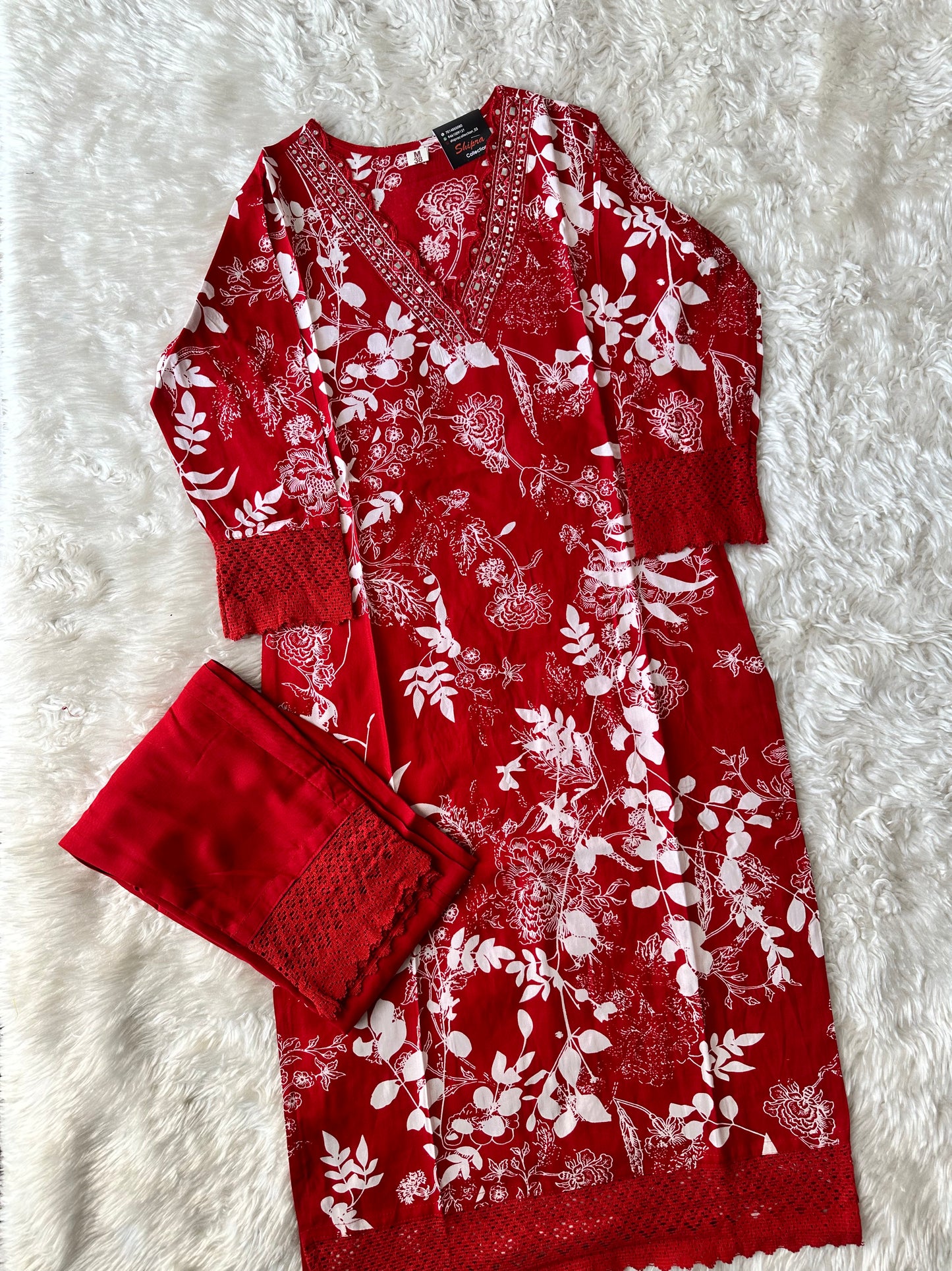 Rayon Kurti Pant Set