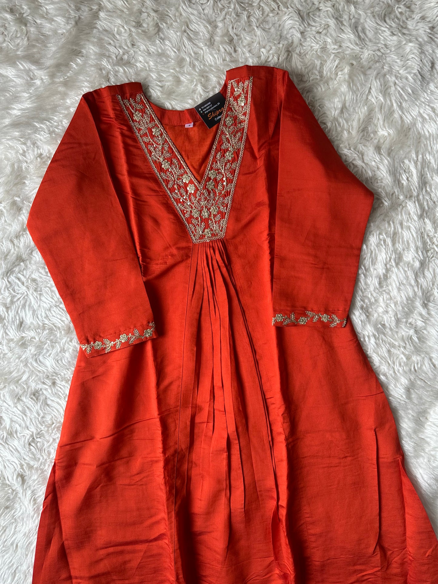 Pure Muslin Silk Kurti Pant Dupatta Set