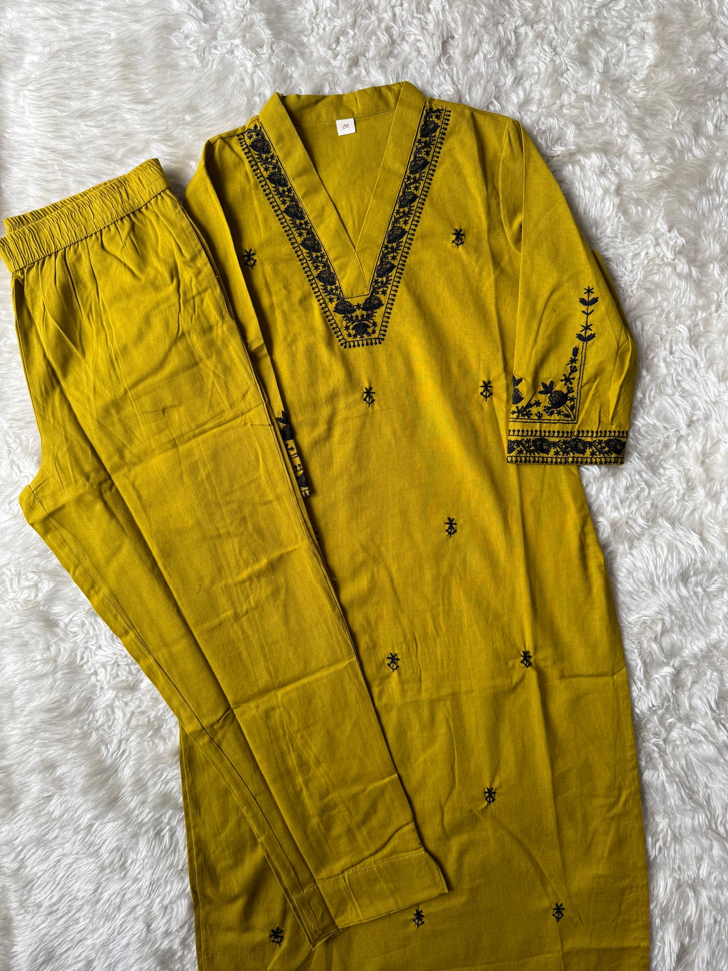 Khadi Cotton Kurti Pant Set