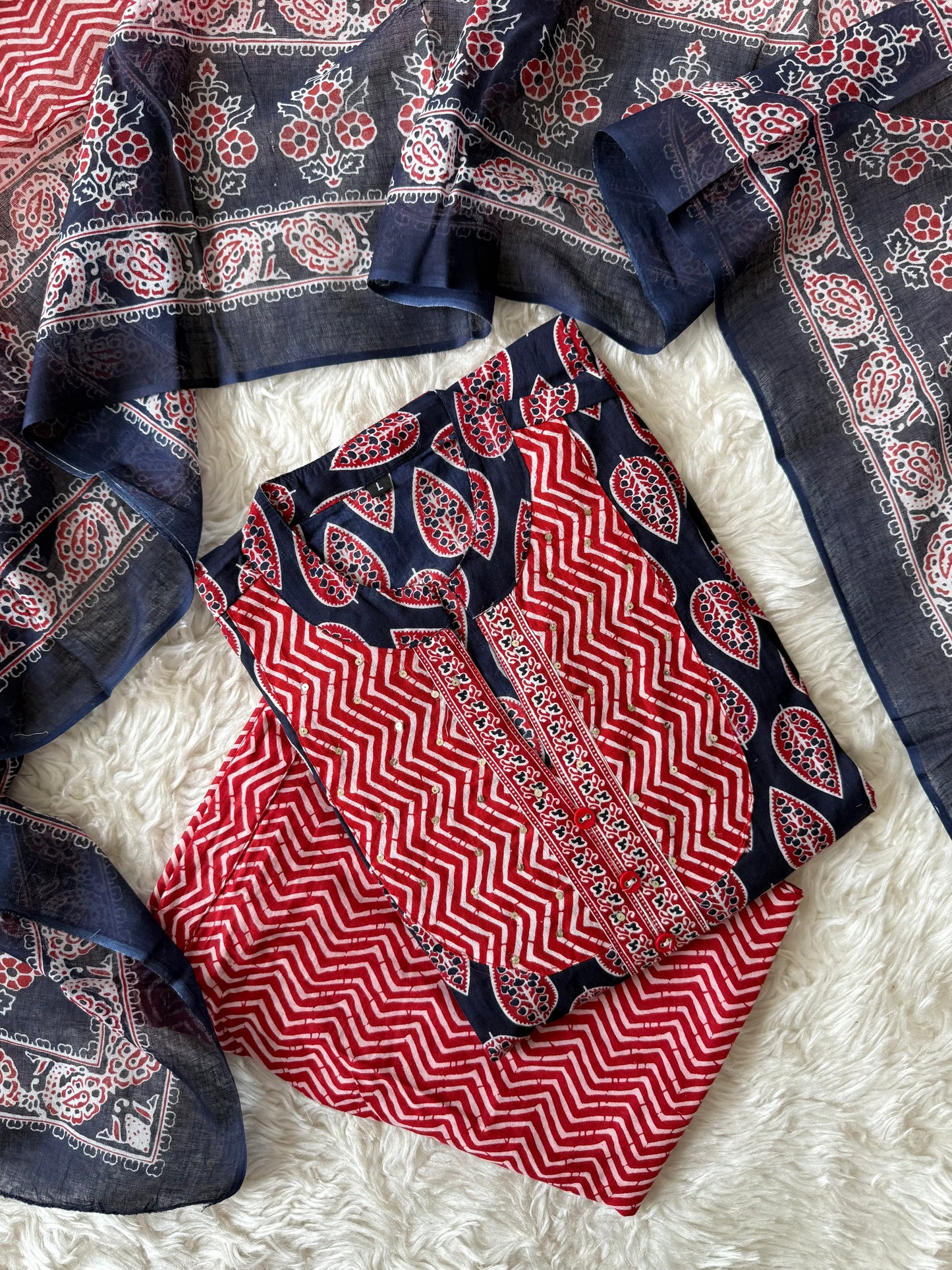 Budget Friendly Kurti Pant Dupatta Set