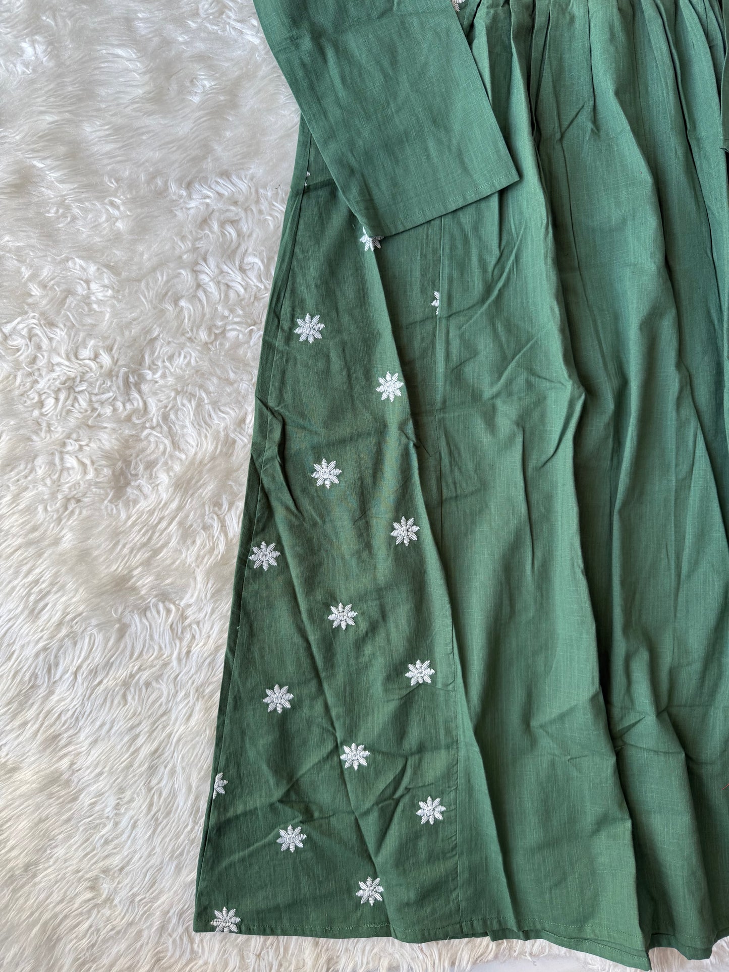 Khadi Cotton Kurti Plazo Set