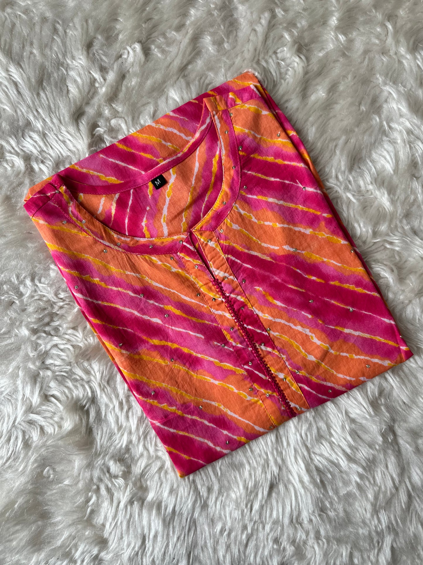 Premium Cotton Lehariya Kurti