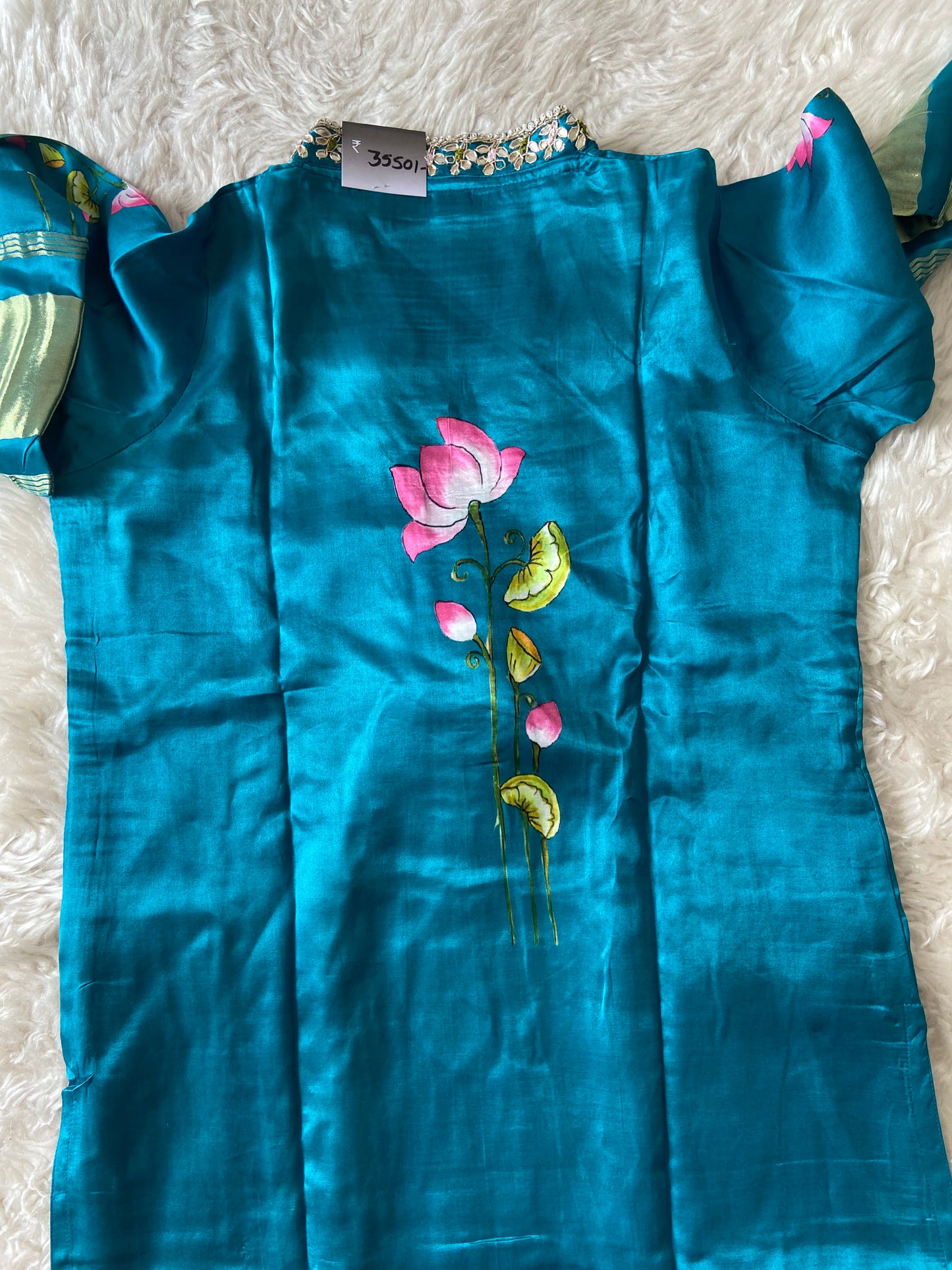 Gazi Silk Kurti Pant Dupatta Set