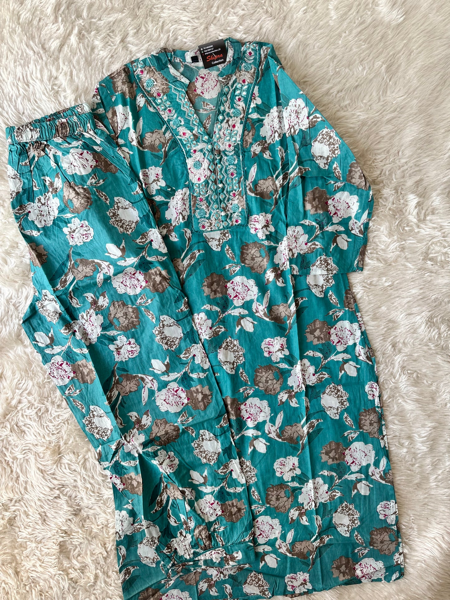 Stock Clearance 🚨 Cotton Kurti Afghani Pant Set