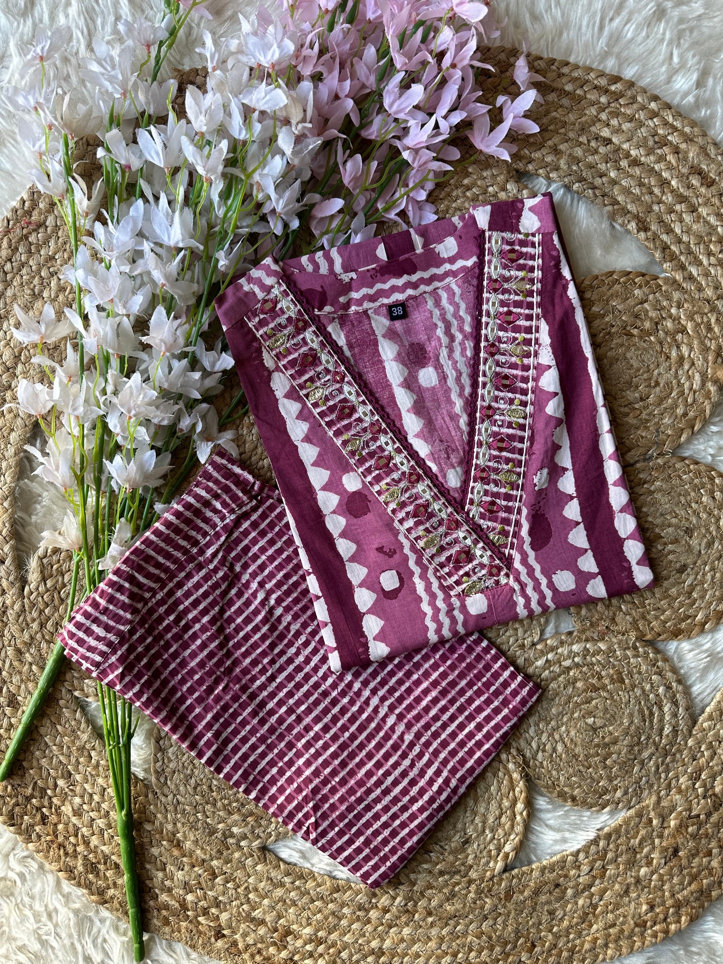 Stock Clearance 🚨 Premium Cotton Kurti Pant Set