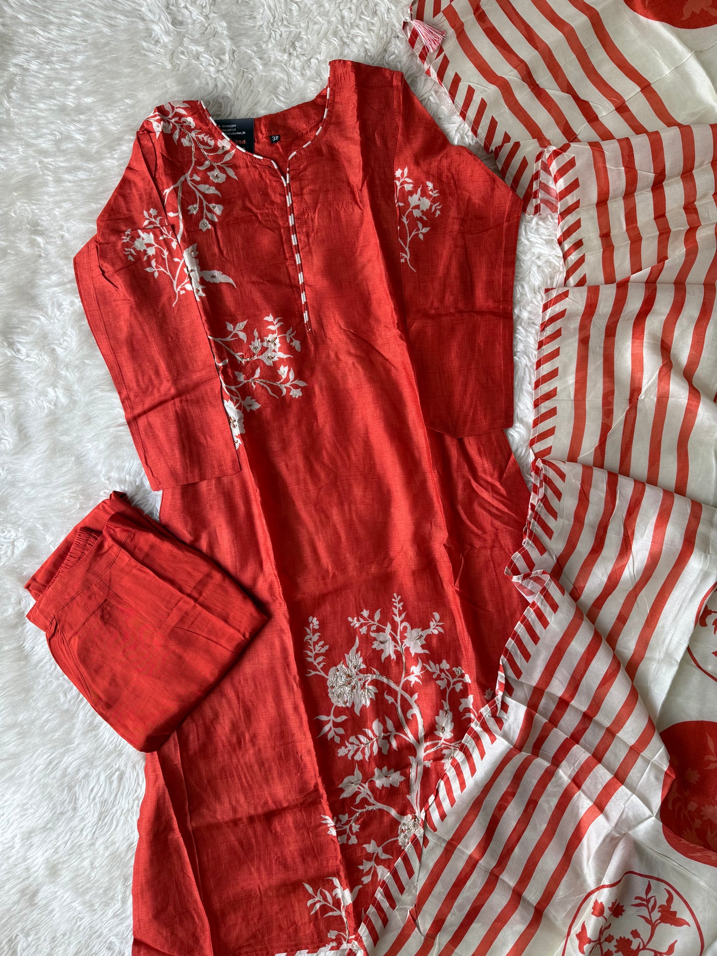 Tussar Silk Kurti Pant Dupatta Set