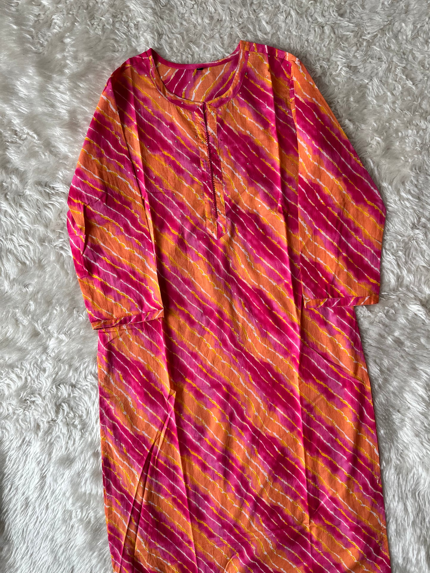 Premium Cotton Lehariya Kurti