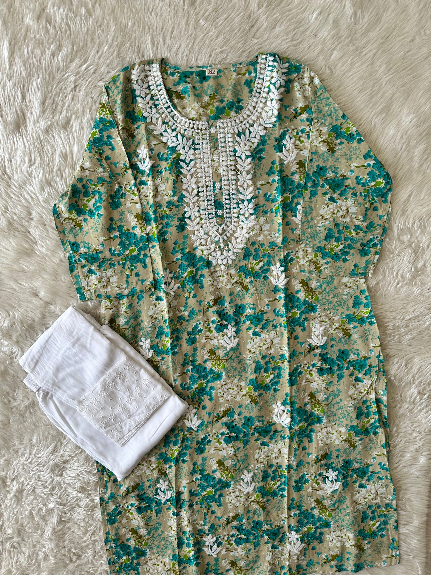 Rayon Kurti Pant Set