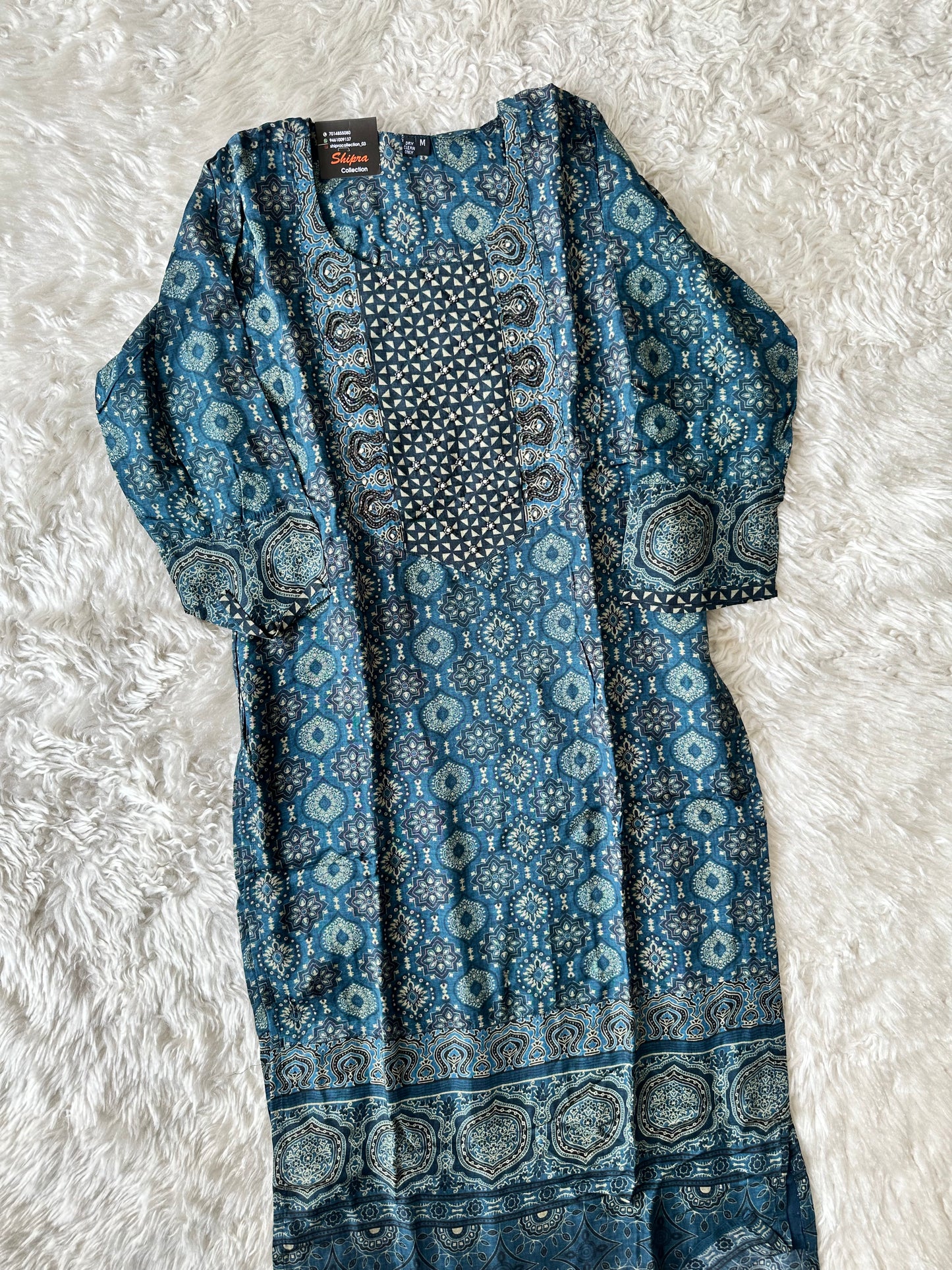 Crepe Silk Kurti Pant Dupatta Set