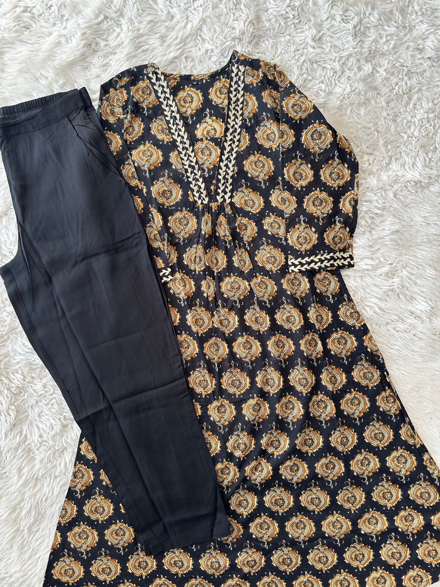 Cotton Flare Kurti Pant Set
