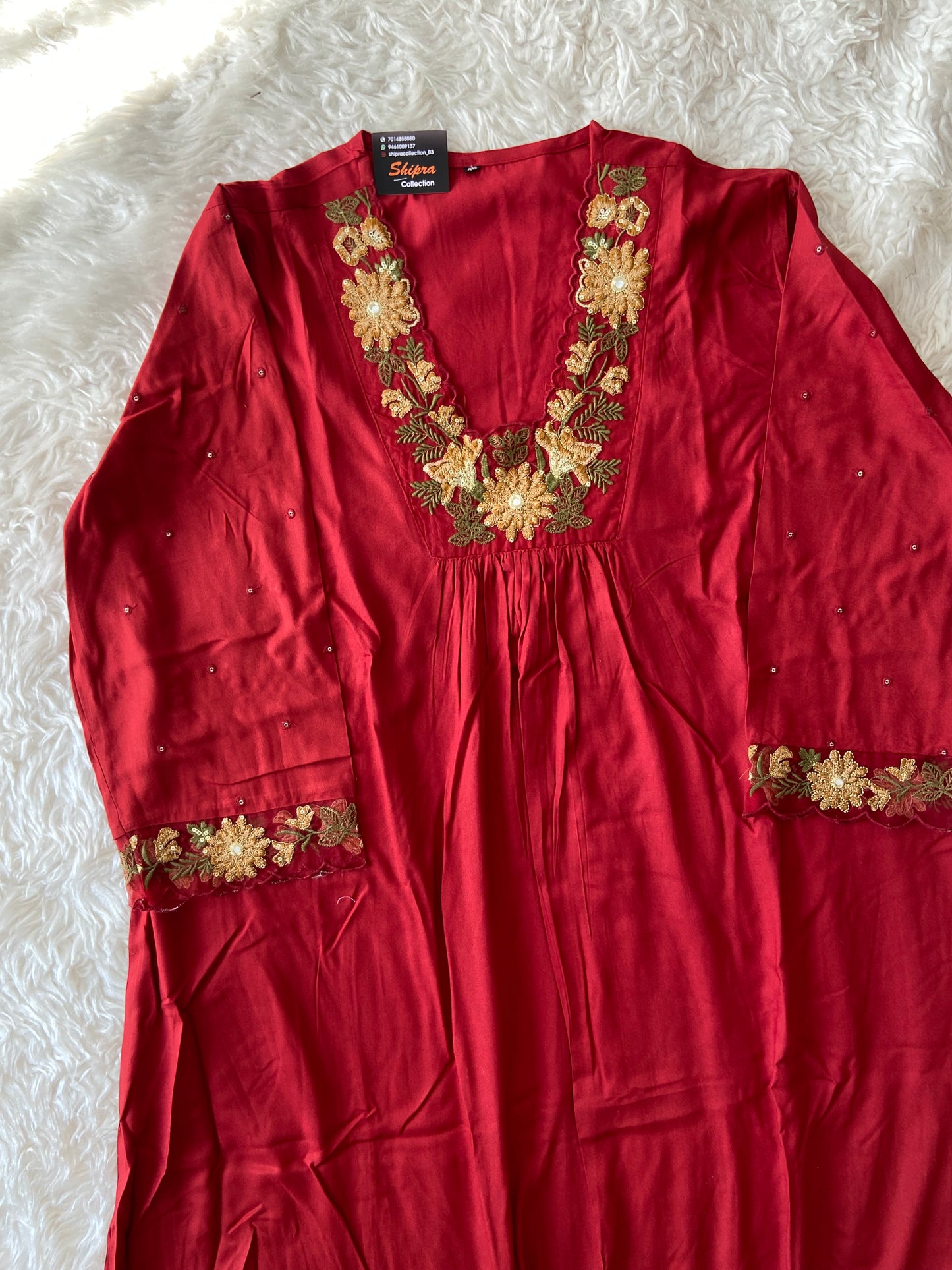 Rayon Kurti Pant Dupatta Set