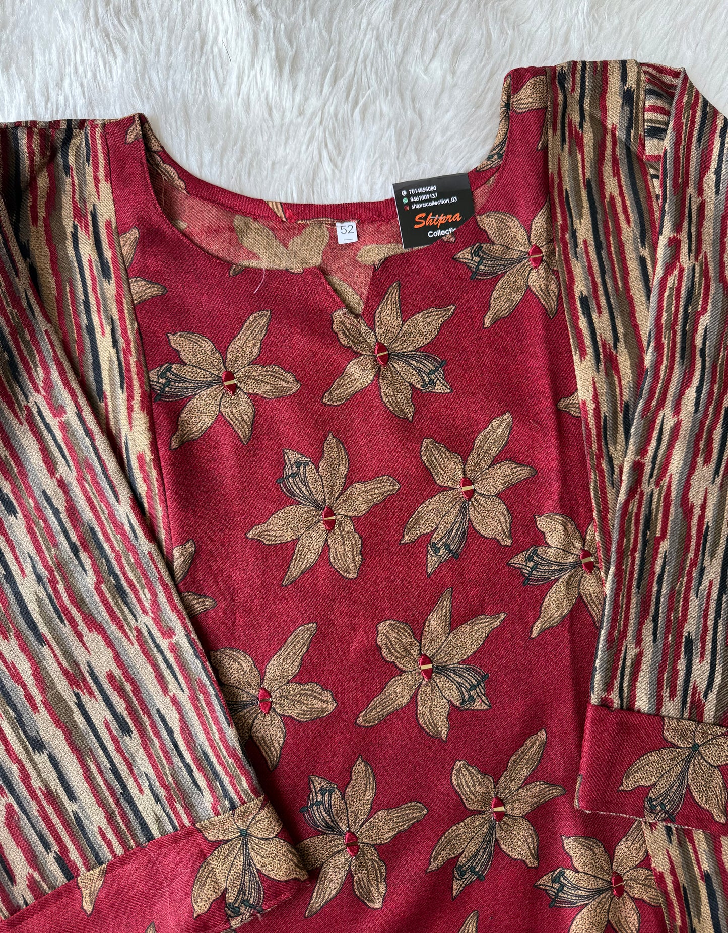 Woolen Fabric Kurti Pant Dupatta Set