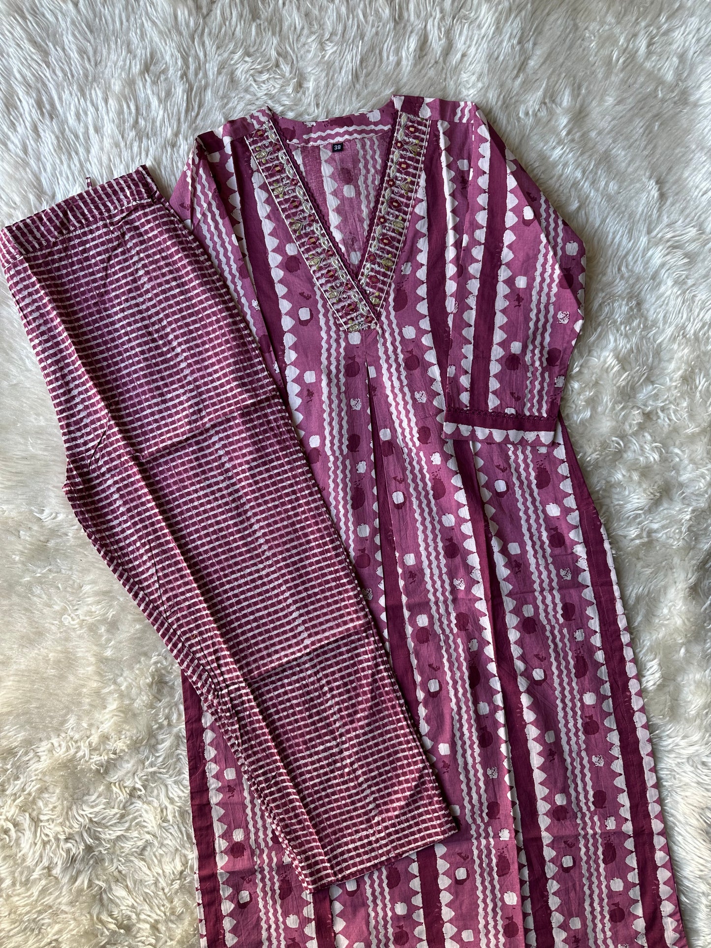 Stock Clearance 🚨 Premium Cotton Kurti Pant Set
