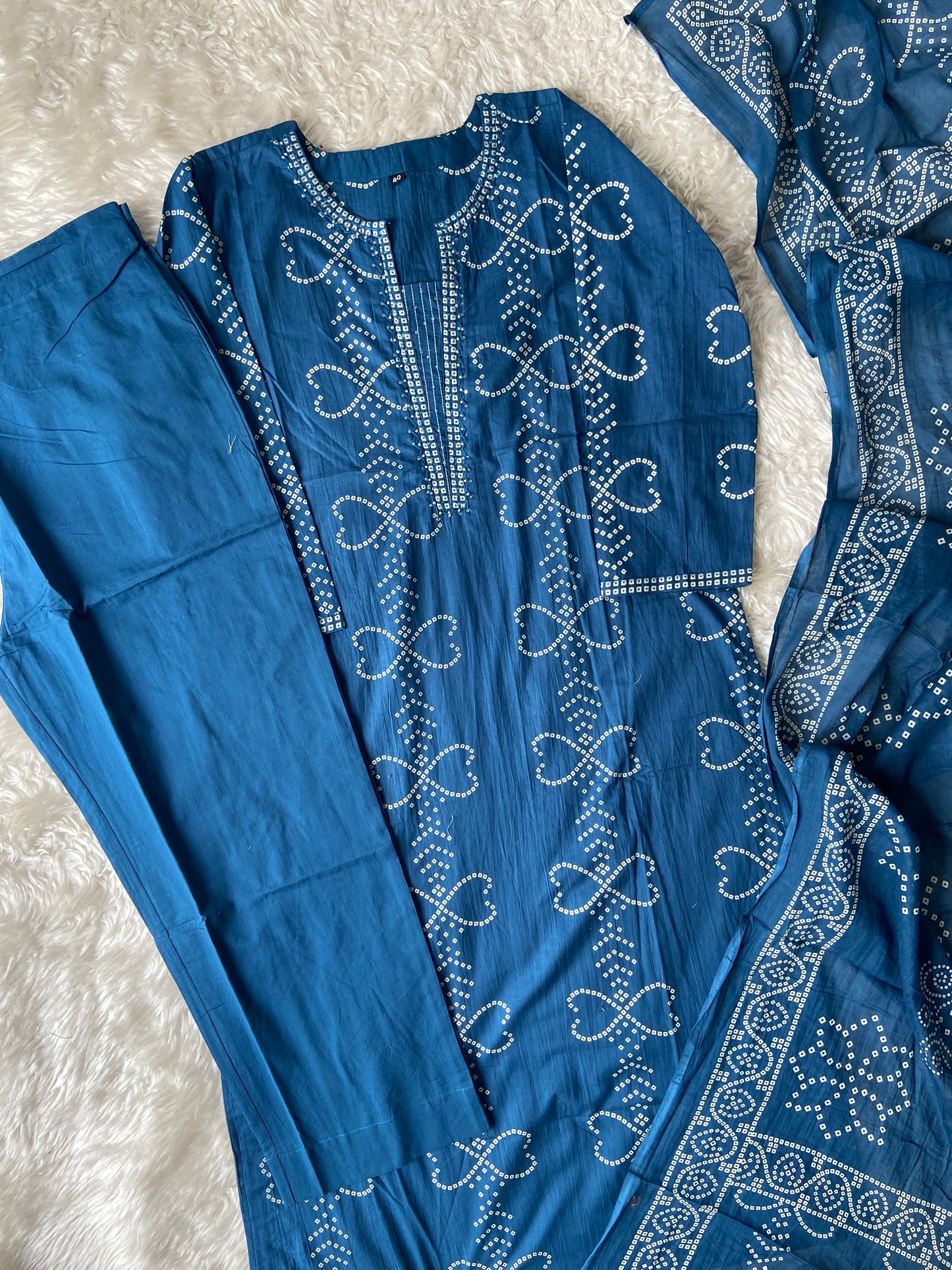 Premium Cotton Kurti Pant Dupatta Set