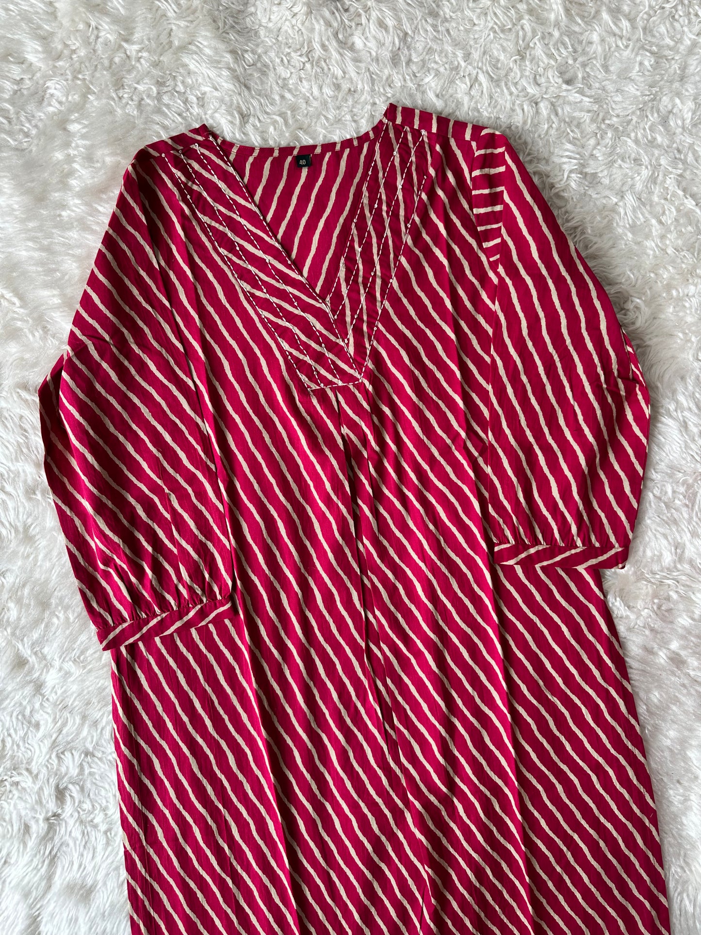 Premium Cotton Lehariya Kurti