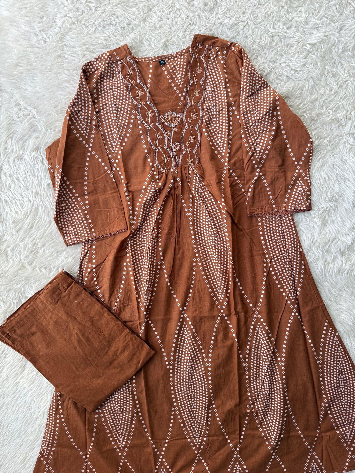 Cotton FLARE Kurti Pant Set