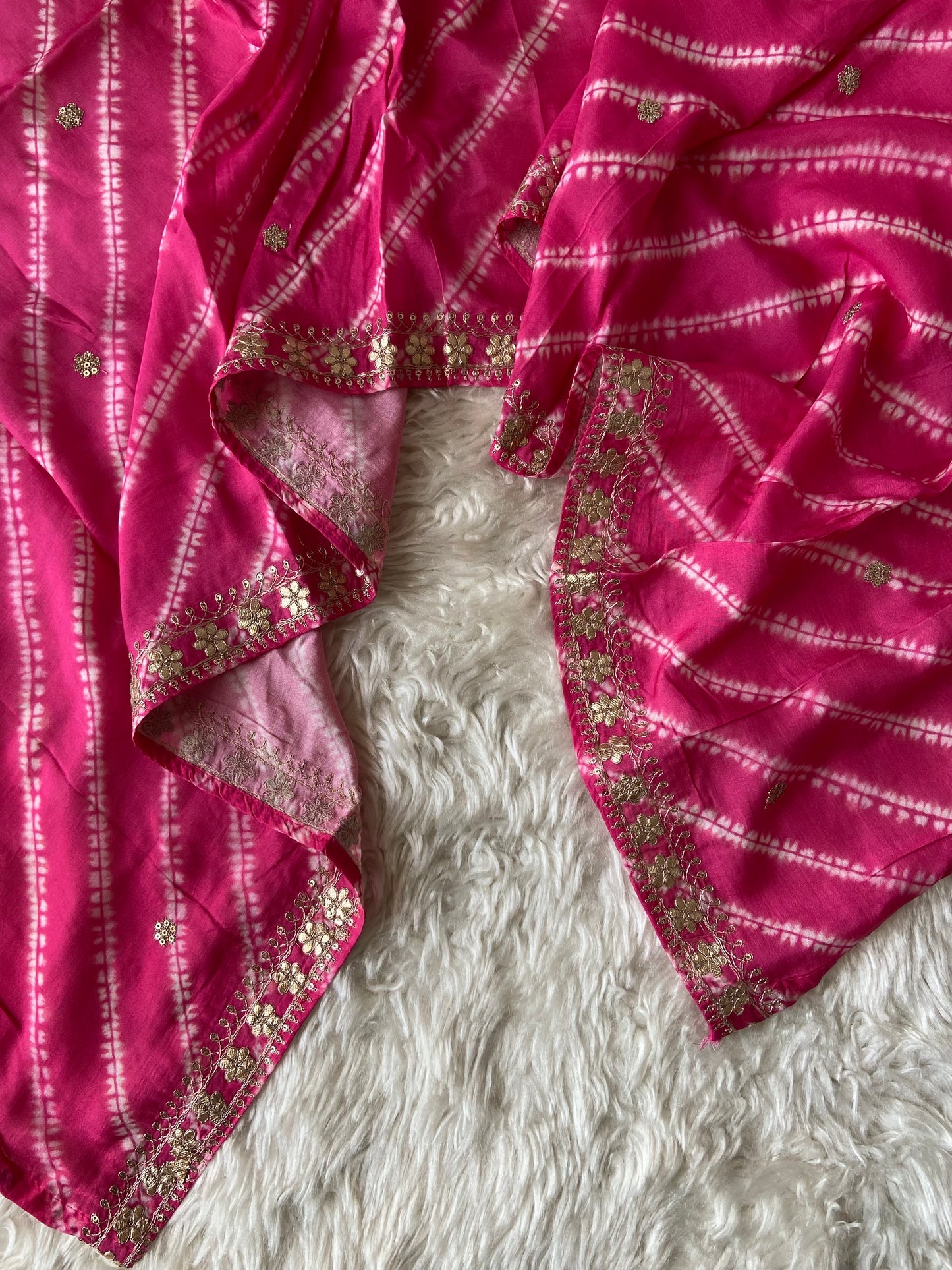 Russian Silk Kurti Pant Dupatta Set