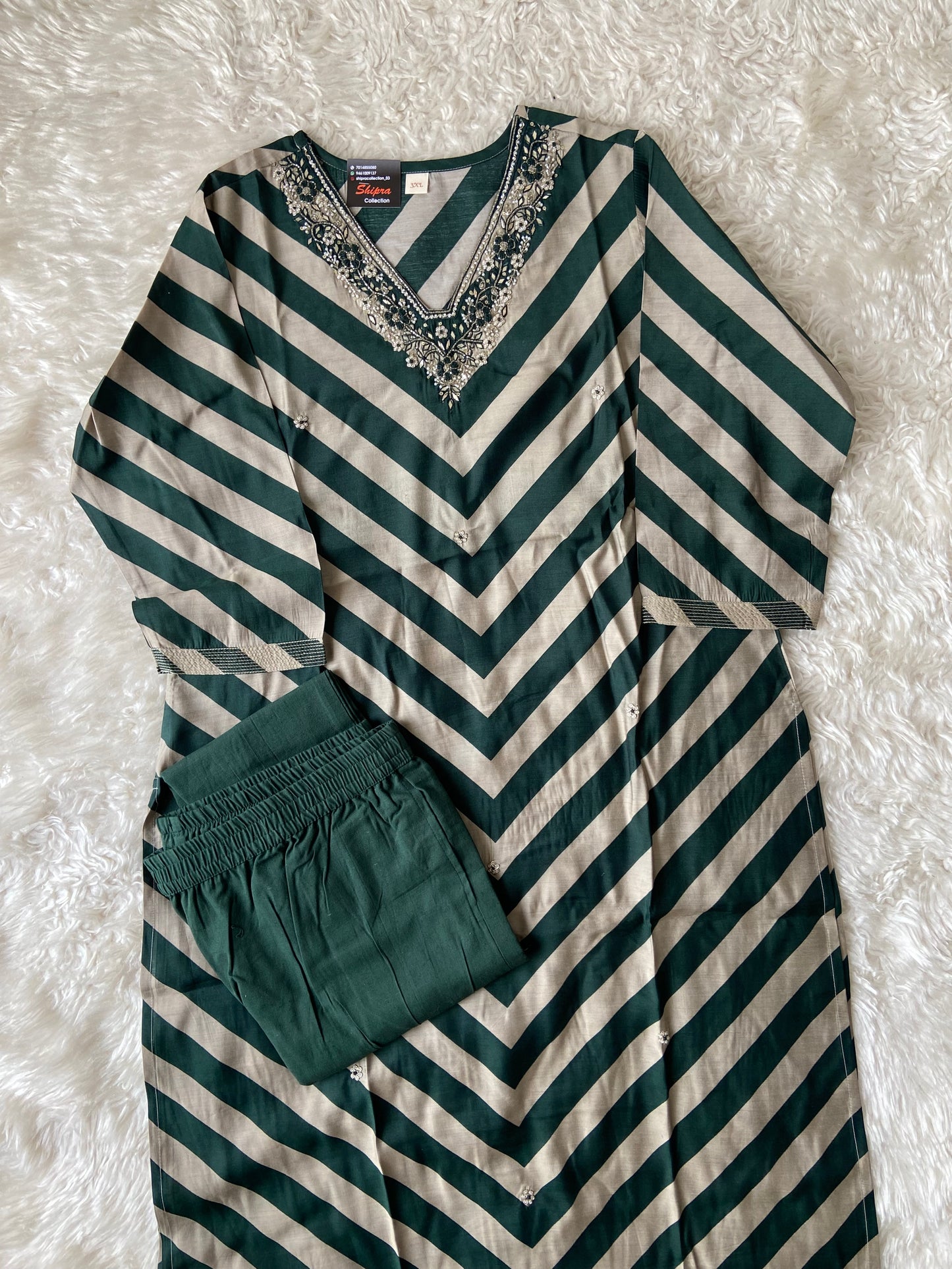 Pure Muslin Silk Kurti Pant Set